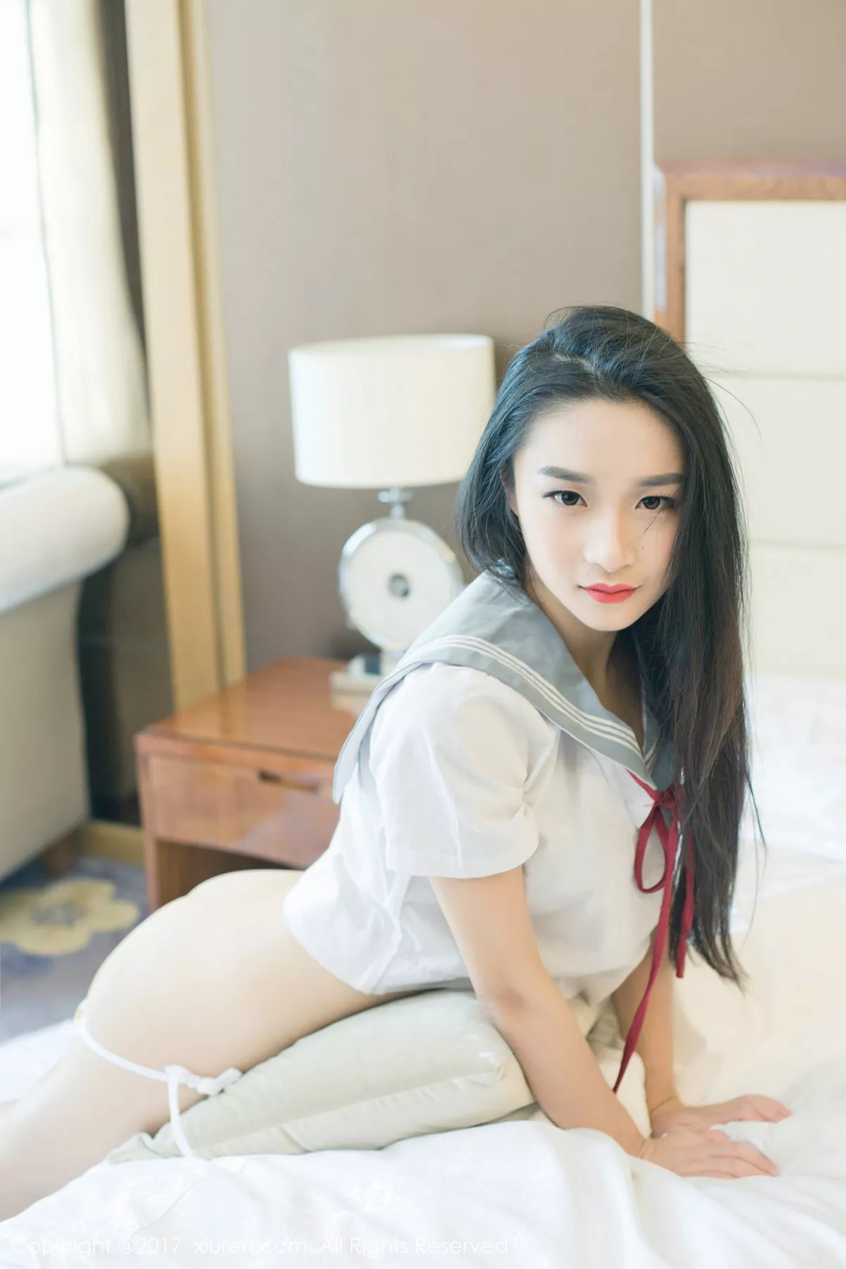 秀人集.com_[XiuRen秀人网]No.688_新晋嫩模绮梦Cherish居家黑色漆皮比基尼湿身诱惑写真56P
