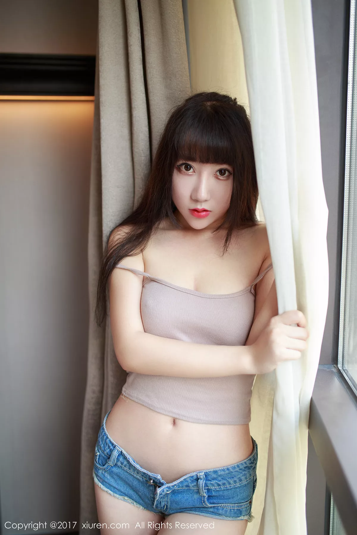 秀人集.com_[XiuRen秀人网]No.788_嫩模夏笑笑Summer居家私房粉红睡裙真空秀豪乳翘臀诱惑写真41P