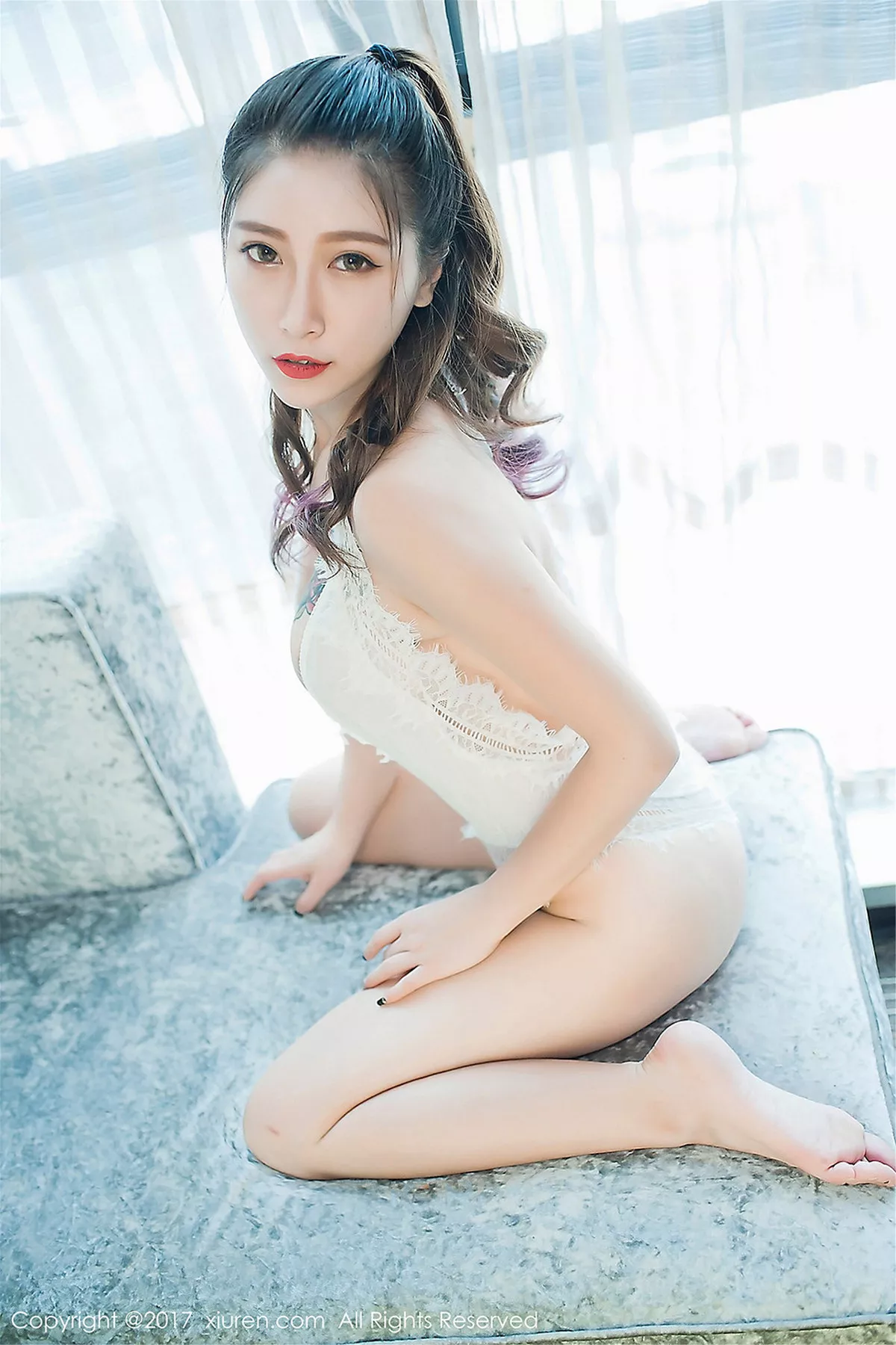 秀人集.com_[XiuRen秀人网]No.786_嫩模杜花花粉色蕾丝猫情趣比基尼居家捆绑艺撩人诱惑写真54P