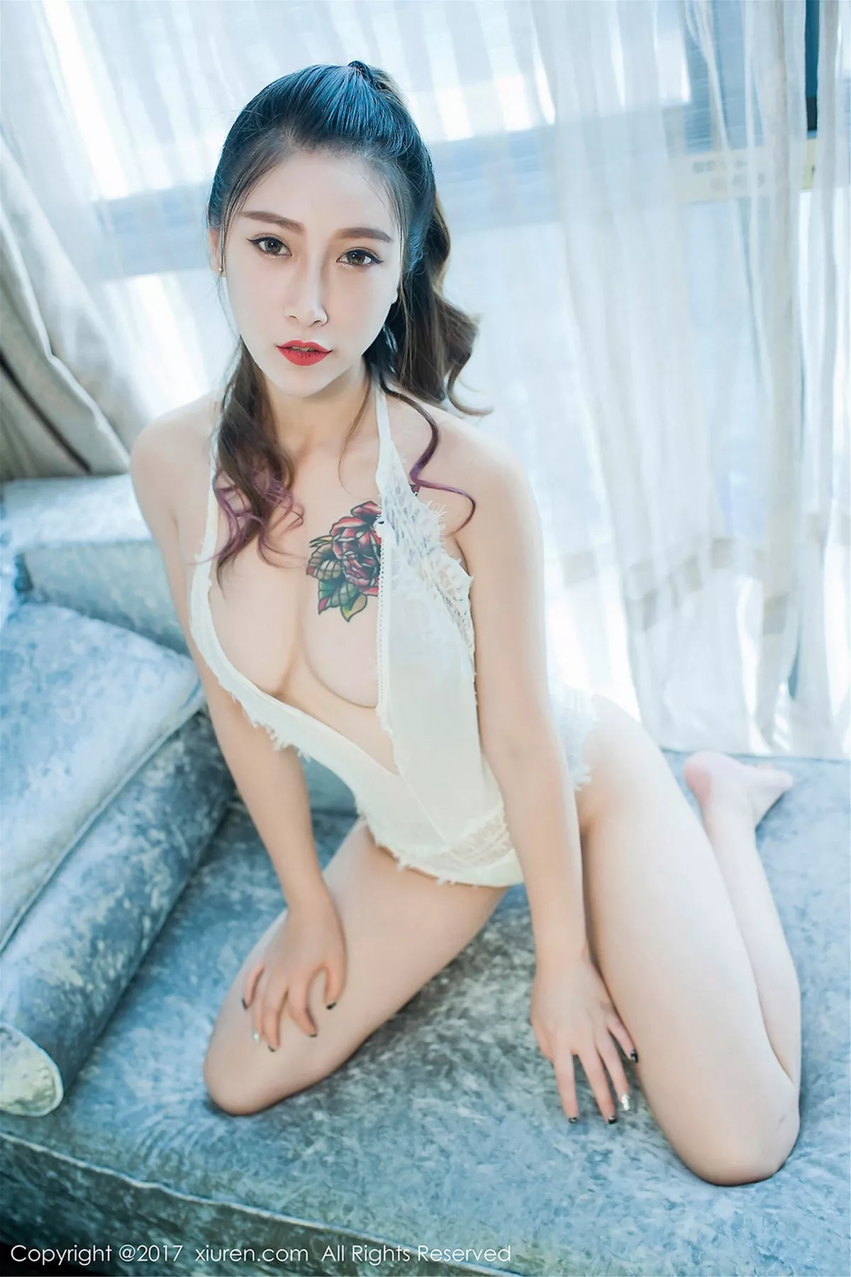 秀人集.com_[XiuRen秀人网]No.786_嫩模杜花花粉色蕾丝猫情趣比基尼居家捆绑艺撩人诱惑写真54P