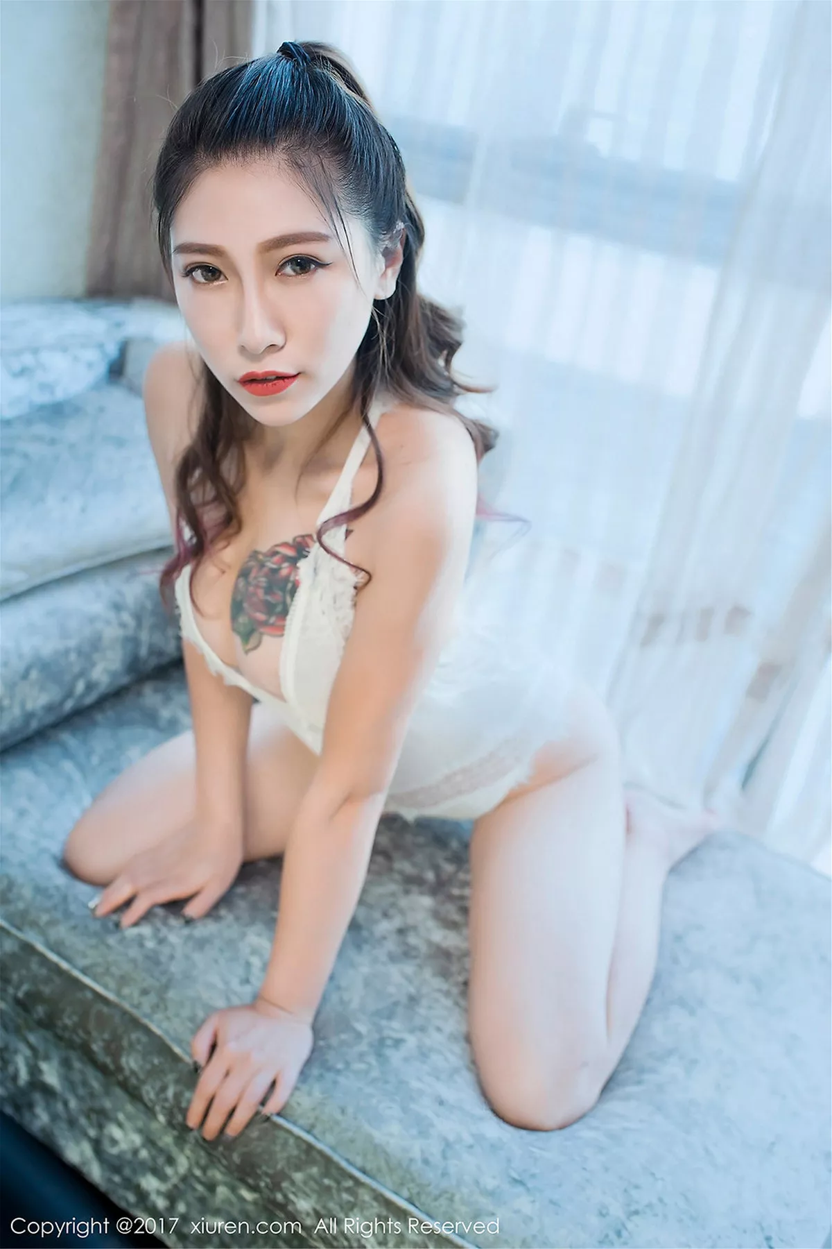 秀人集.com_[XiuRen秀人网]No.786_嫩模杜花花粉色蕾丝猫情趣比基尼居家捆绑艺撩人诱惑写真54P