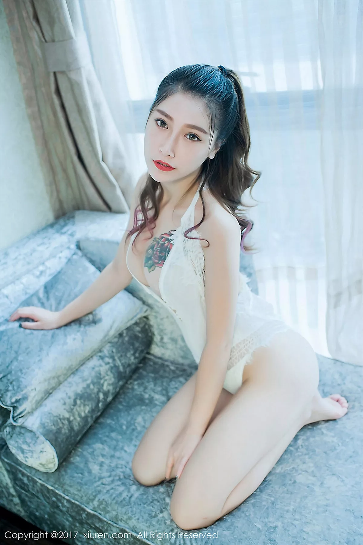 秀人集.com_[XiuRen秀人网]No.786_嫩模杜花花粉色蕾丝猫情趣比基尼居家捆绑艺撩人诱惑写真54P