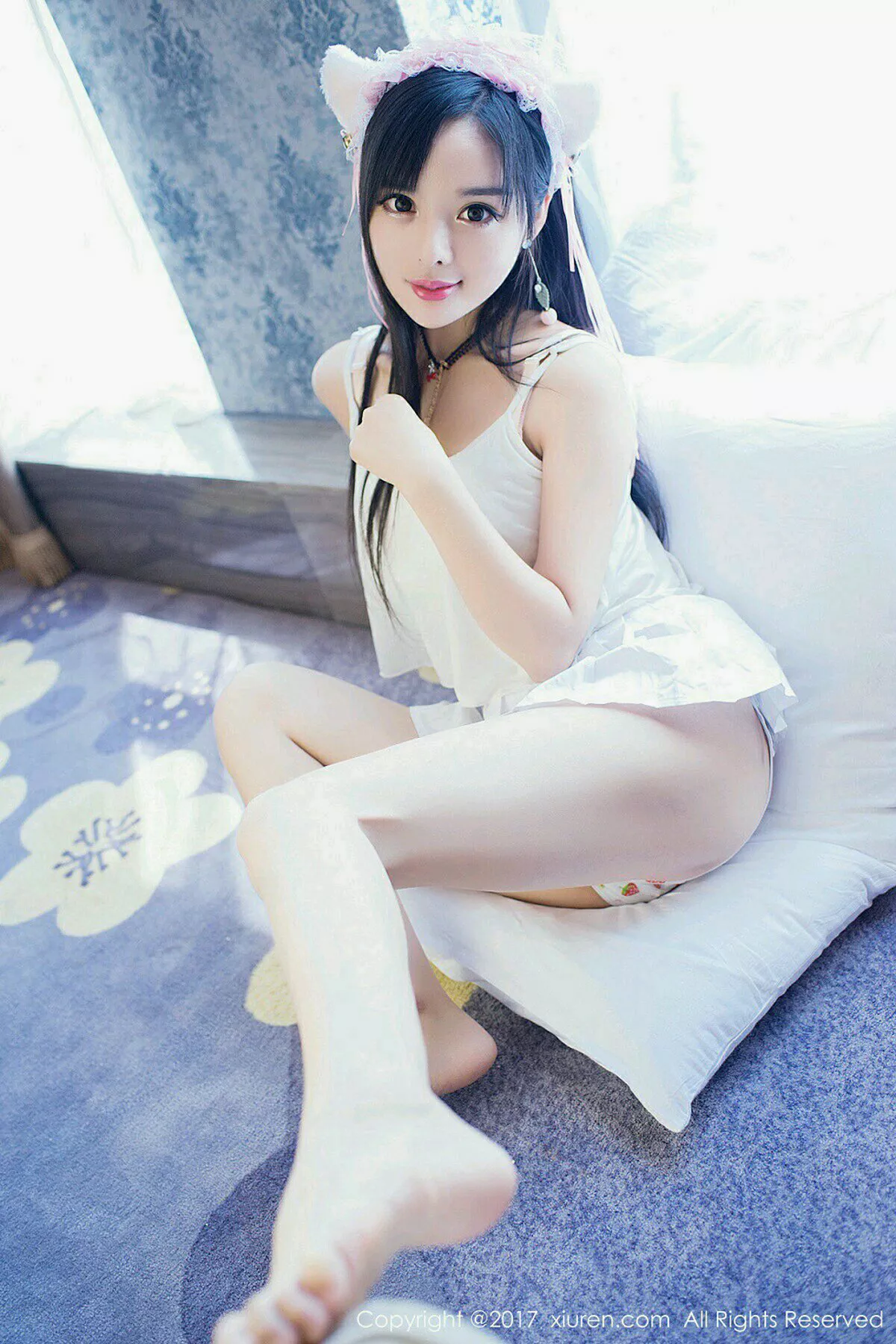 秀人集.com_[XiuRen秀人网]No.874_嫩模柠檬baby居家白色吊带猫女郎+日系体操服完美诱惑写真47P