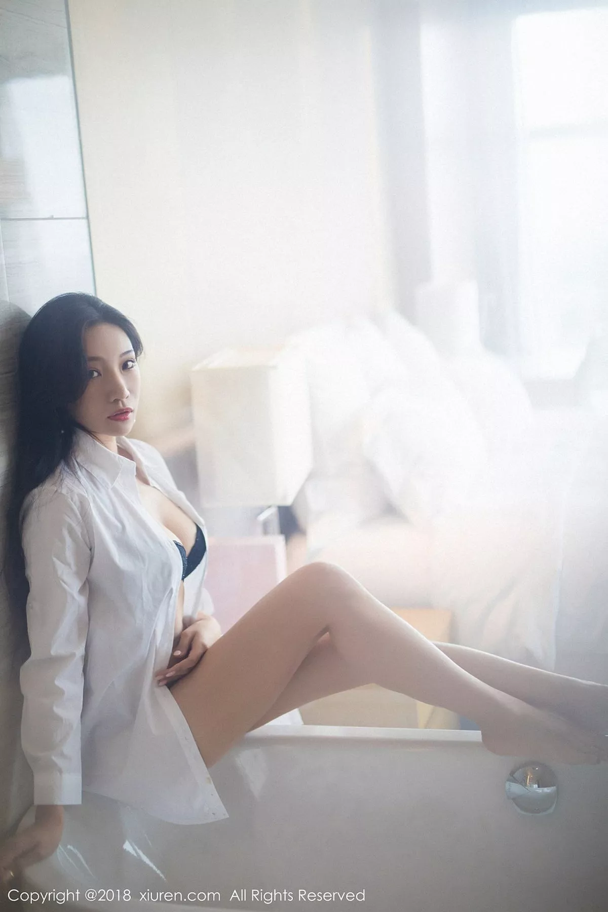 秀人集.com_[XiuRen秀人网]No.893_嫩模小狐狸Sica性感黑色女仆装+浴室透视内衣诱惑写真45P
