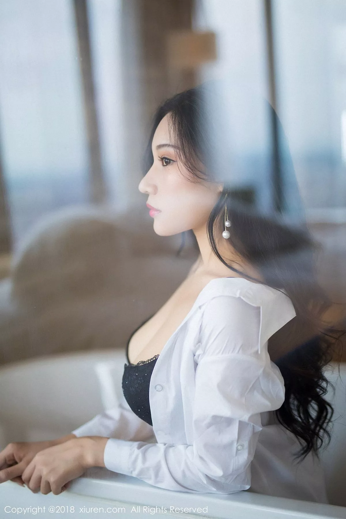 秀人集.com_[XiuRen秀人网]No.893_嫩模小狐狸Sica性感黑色女仆装+浴室透视内衣诱惑写真45P