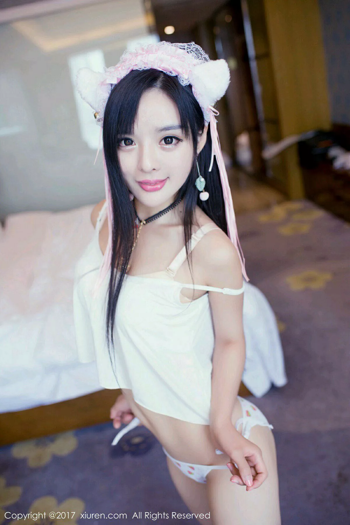 秀人集.com_[XiuRen秀人网]No.874_嫩模柠檬baby居家白色吊带猫女郎+日系体操服完美诱惑写真47P