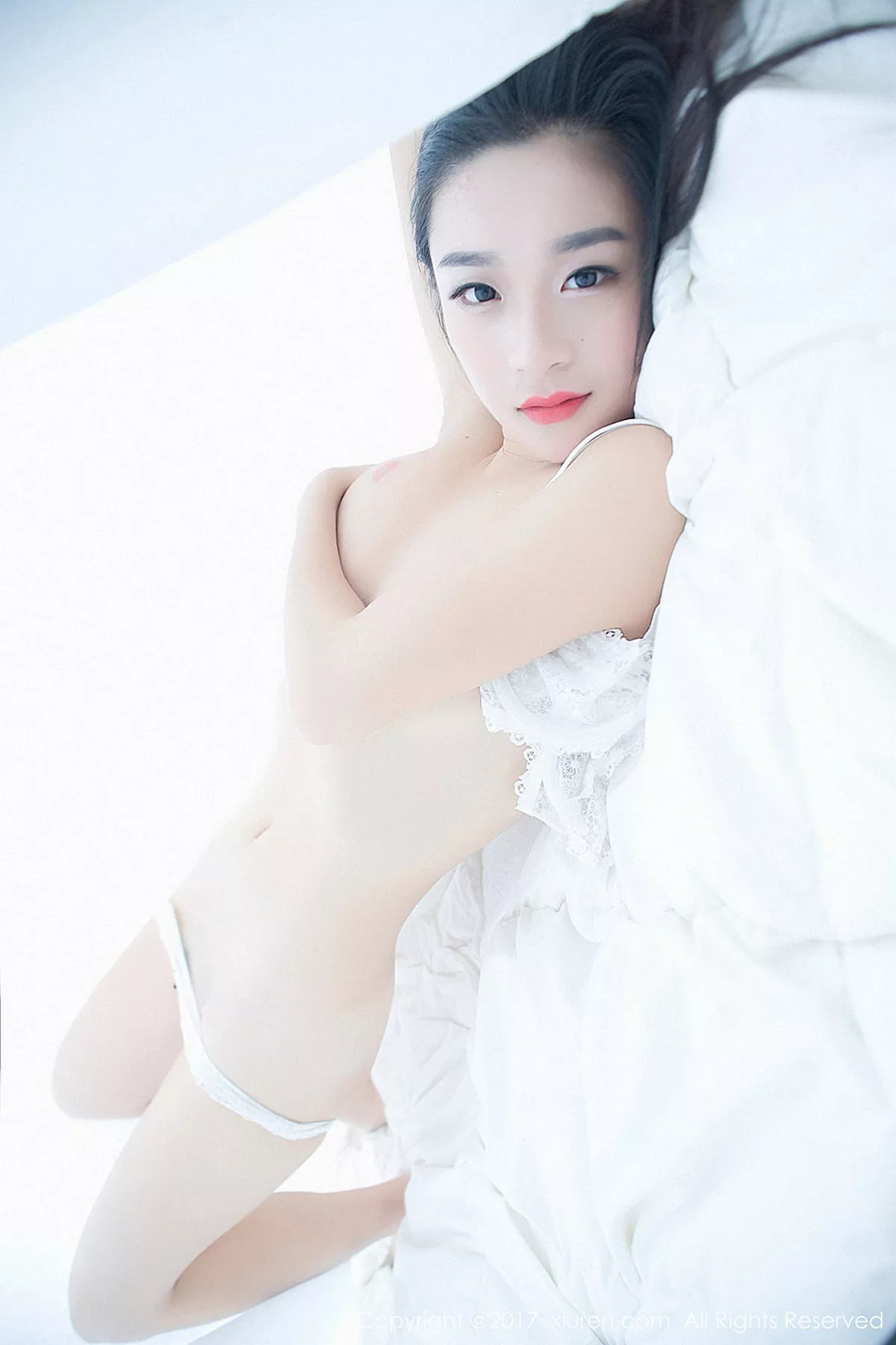 秀人集.com_[XiuRen秀人网]No.883_嫩模绮梦Cherish齐逼牛仔裤配白色内衣紧身秀完美身材写真46P