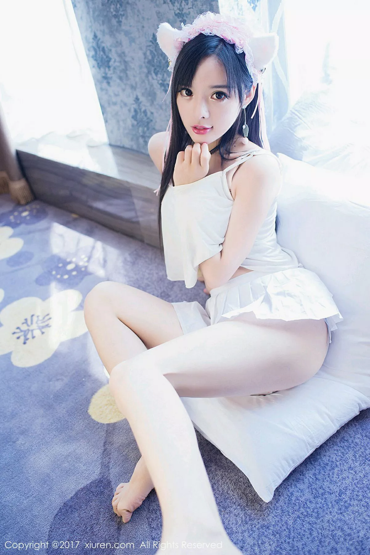 秀人集.com_[XiuRen秀人网]No.874_嫩模柠檬baby居家白色吊带猫女郎+日系体操服完美诱惑写真47P