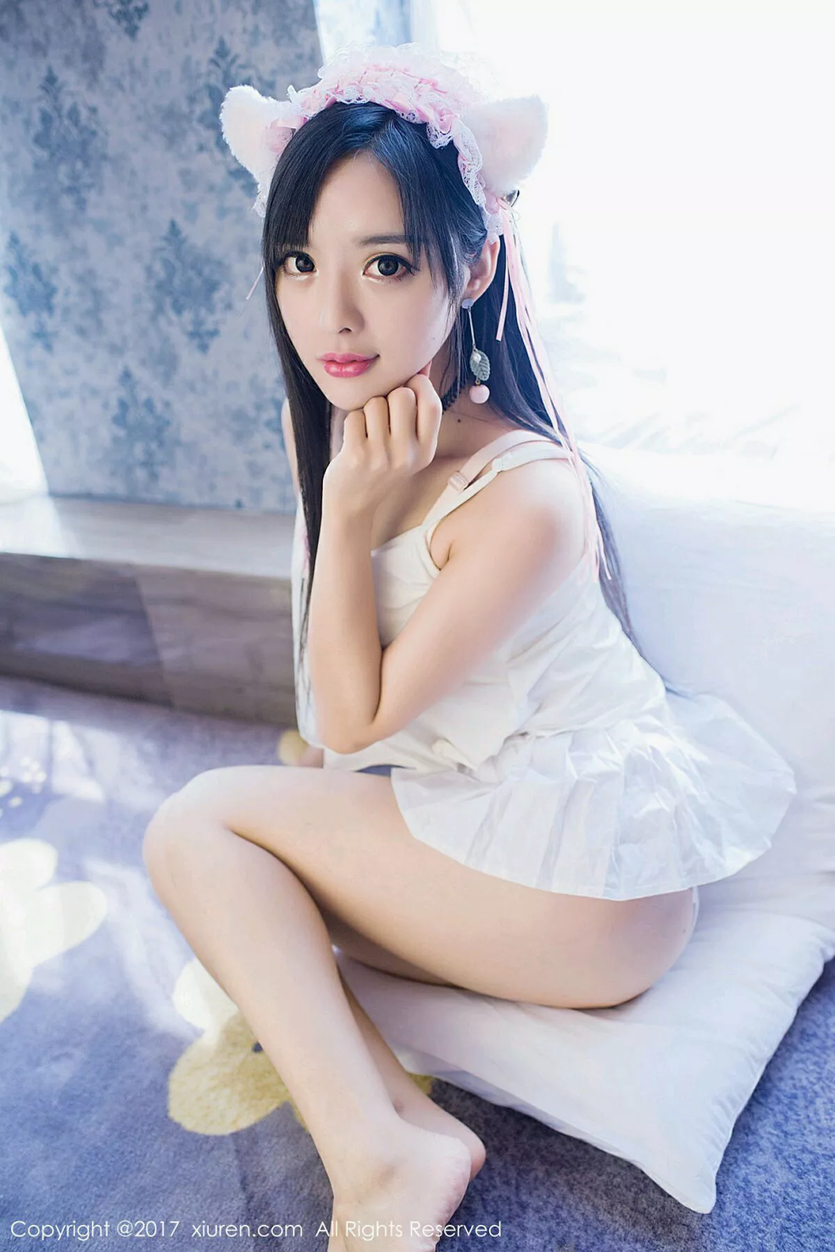 秀人集.com_[XiuRen秀人网]No.874_嫩模柠檬baby居家白色吊带猫女郎+日系体操服完美诱惑写真47P