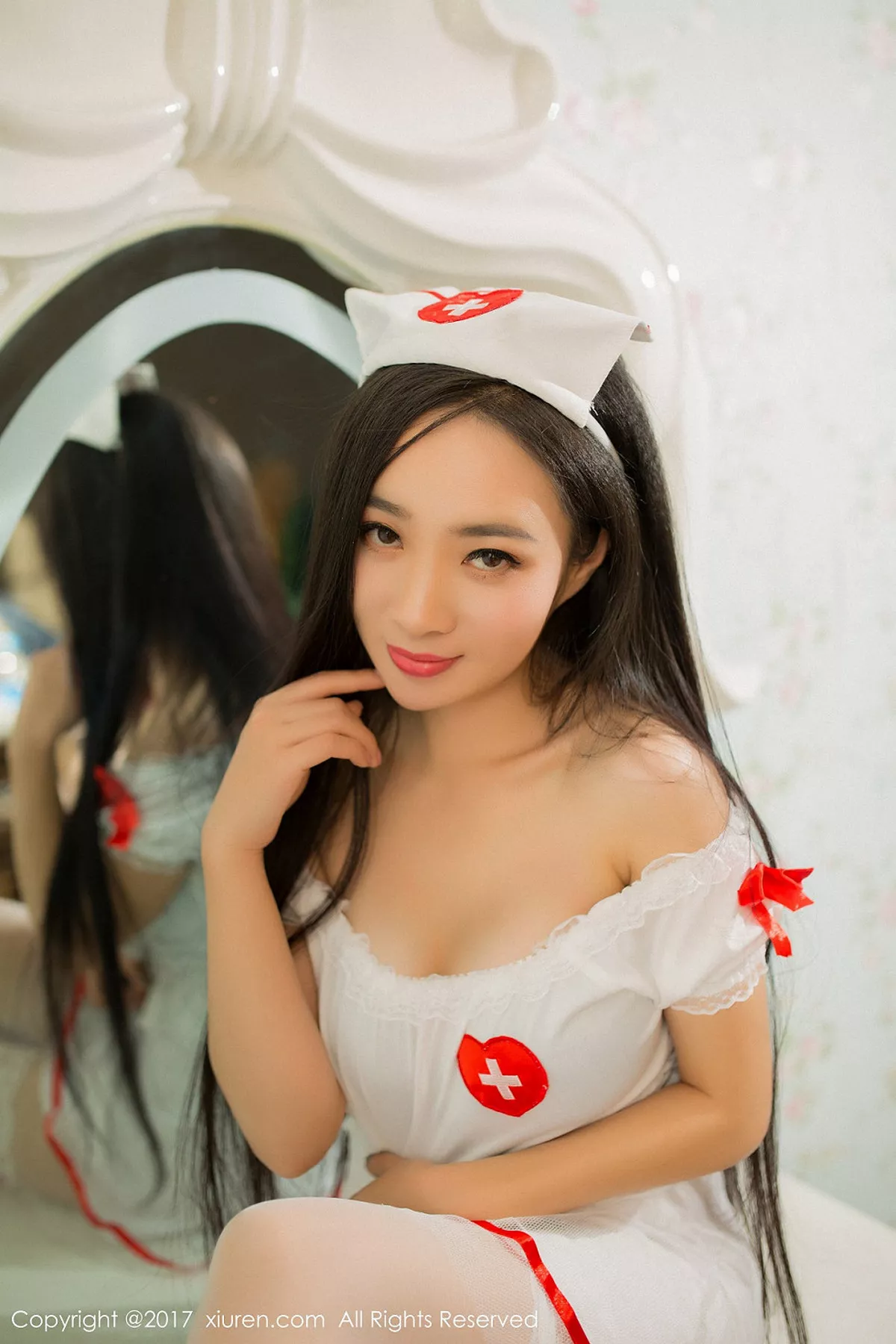 秀人集.com_[XiuRen秀人网]No.877_嫩模艾儿黑丝兔女郎加性感护士制服秀完美身材诱惑写真51P