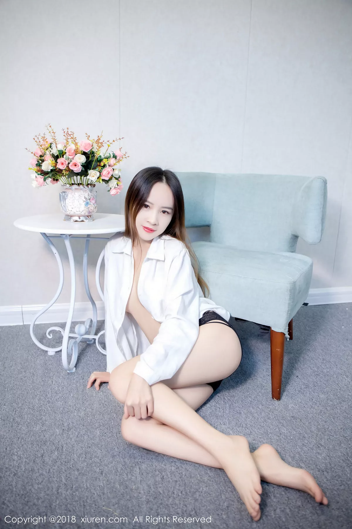 秀人集.com_[XiuRen秀人网]No.909_嫩模涵涵猫全裸上身双手遮点无内黑丝裤袜透视诱惑写真50P