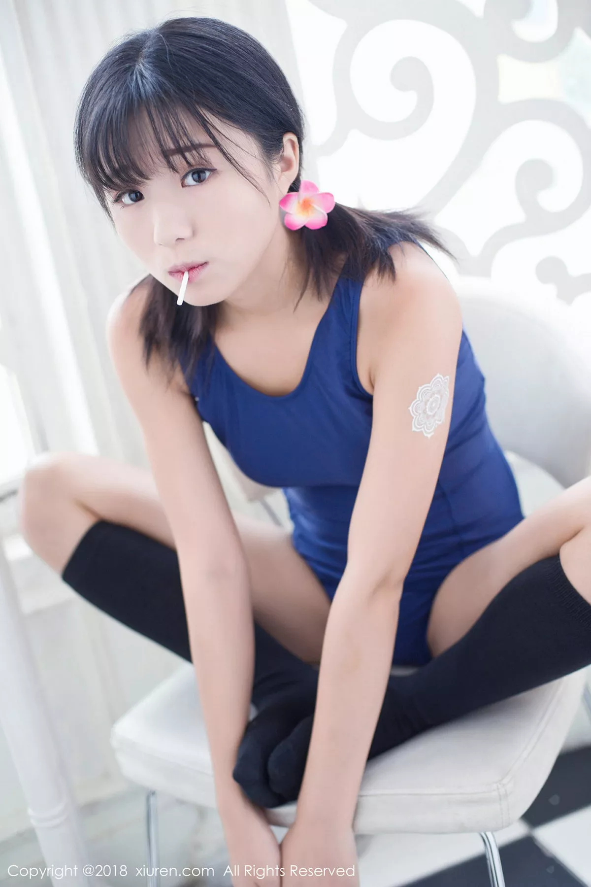 秀人集.com_[XiuRen秀人网]No.950_嫩模仓井优香日系蓝色体操服+性感白色内衣秀完美身材诱惑写真45P