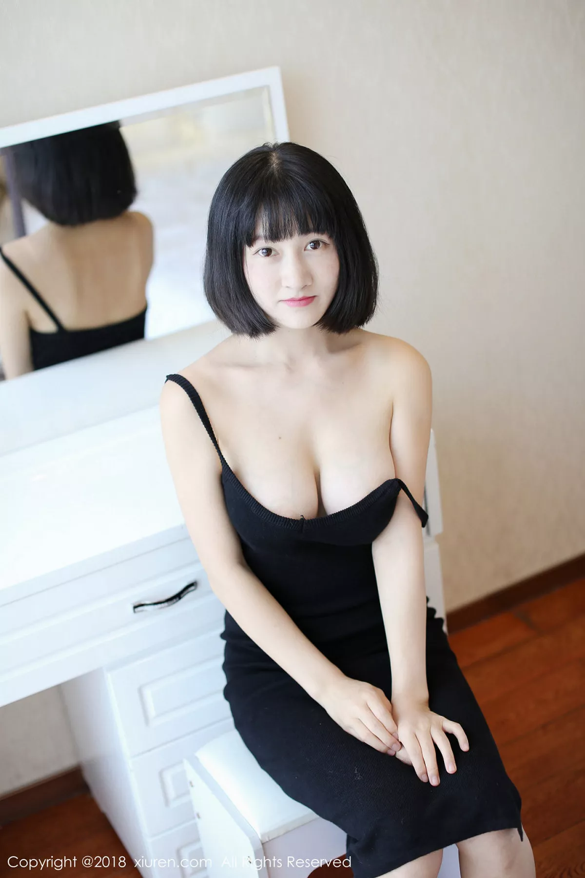秀人集.com_[XiuRen秀人网]No.1001_嫩模小探戈居家私房白色内衣配牛仔短裙秀豪乳诱惑写真41P