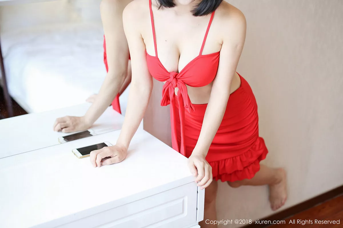 秀人集.com_[XiuRen秀人网]No.1001_嫩模小探戈居家私房白色内衣配牛仔短裙秀豪乳诱惑写真41P