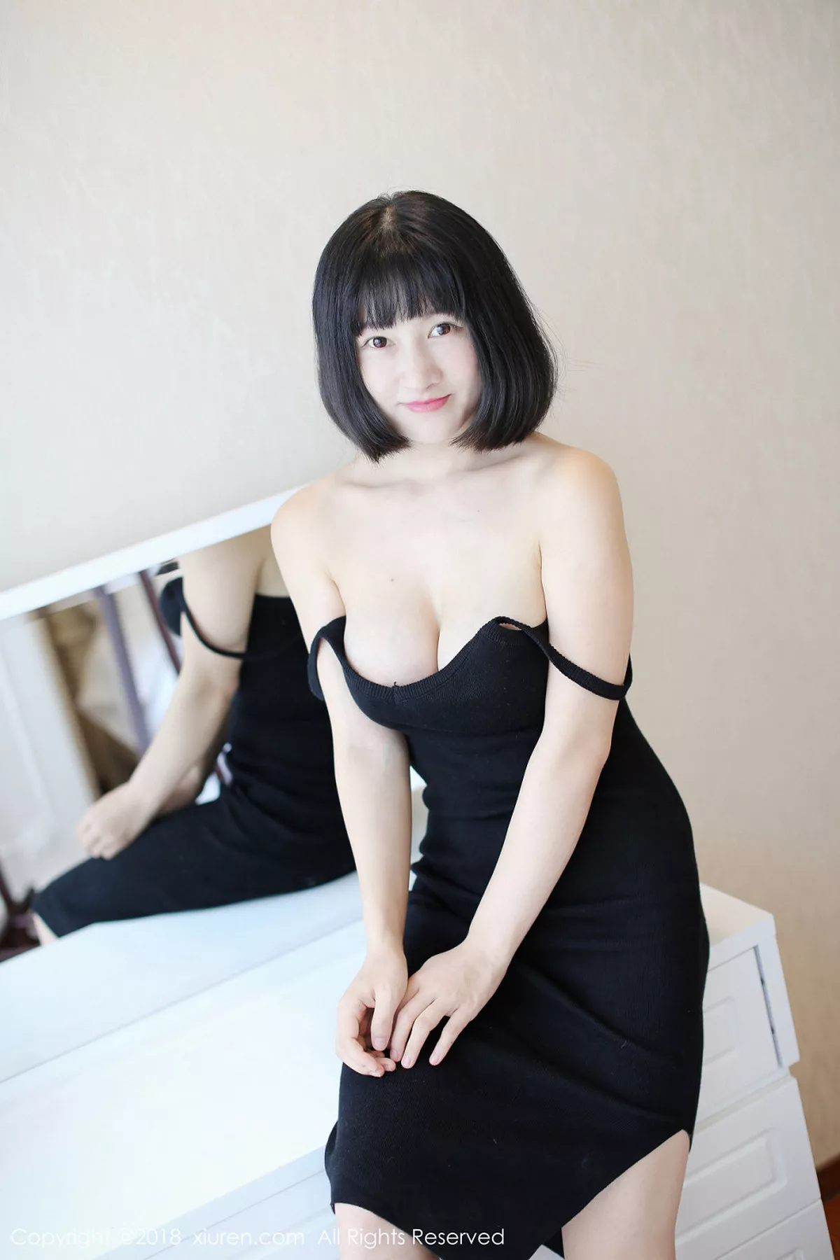 秀人集.com_[XiuRen秀人网]No.1001_嫩模小探戈居家私房白色内衣配牛仔短裙秀豪乳诱惑写真41P