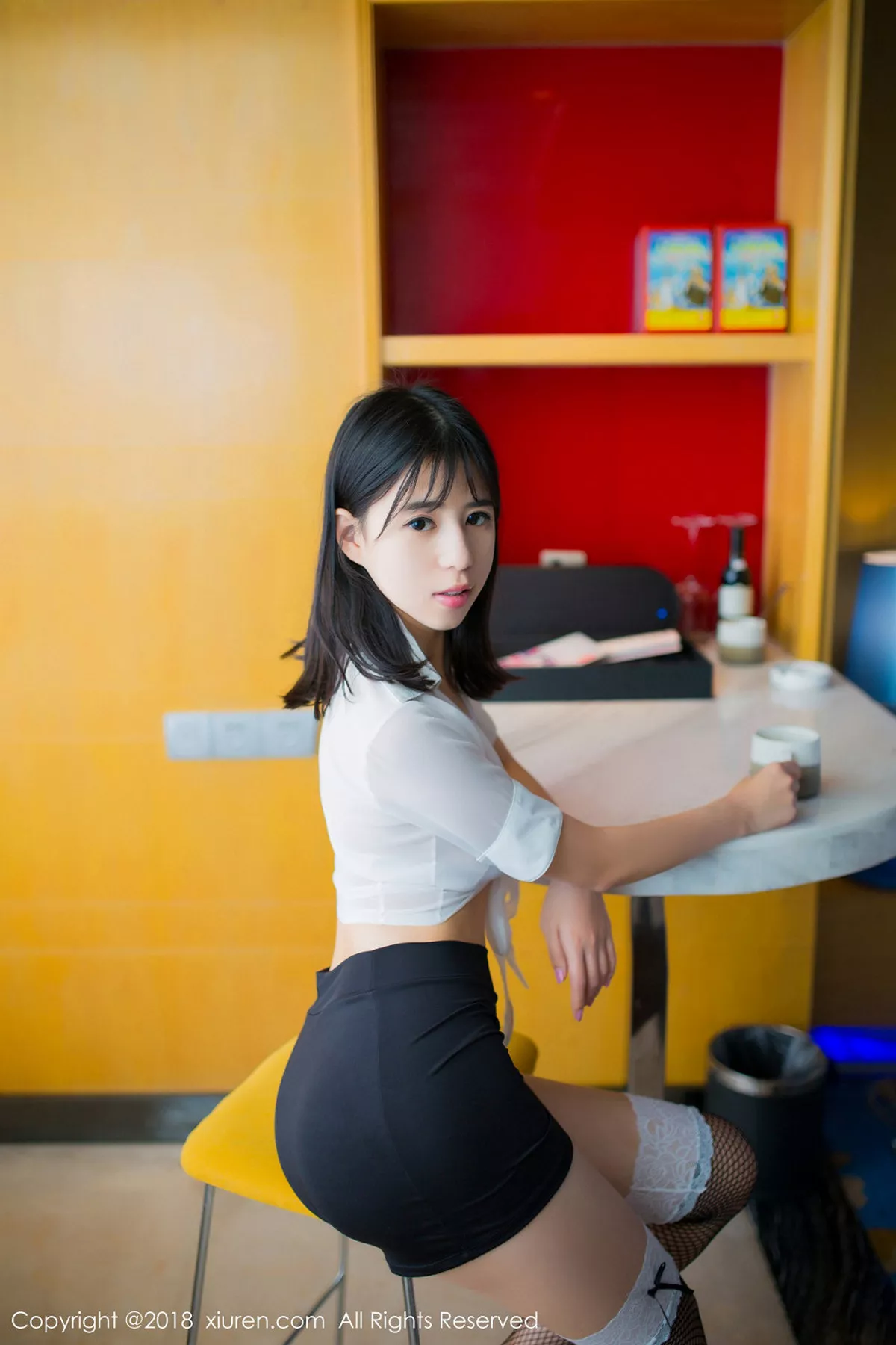秀人集.com_[XiuRen秀人网]No.1014_嫩模艾栗栗性感小秘书黑色包臀短裙配黑色丝袜诱惑写真46P