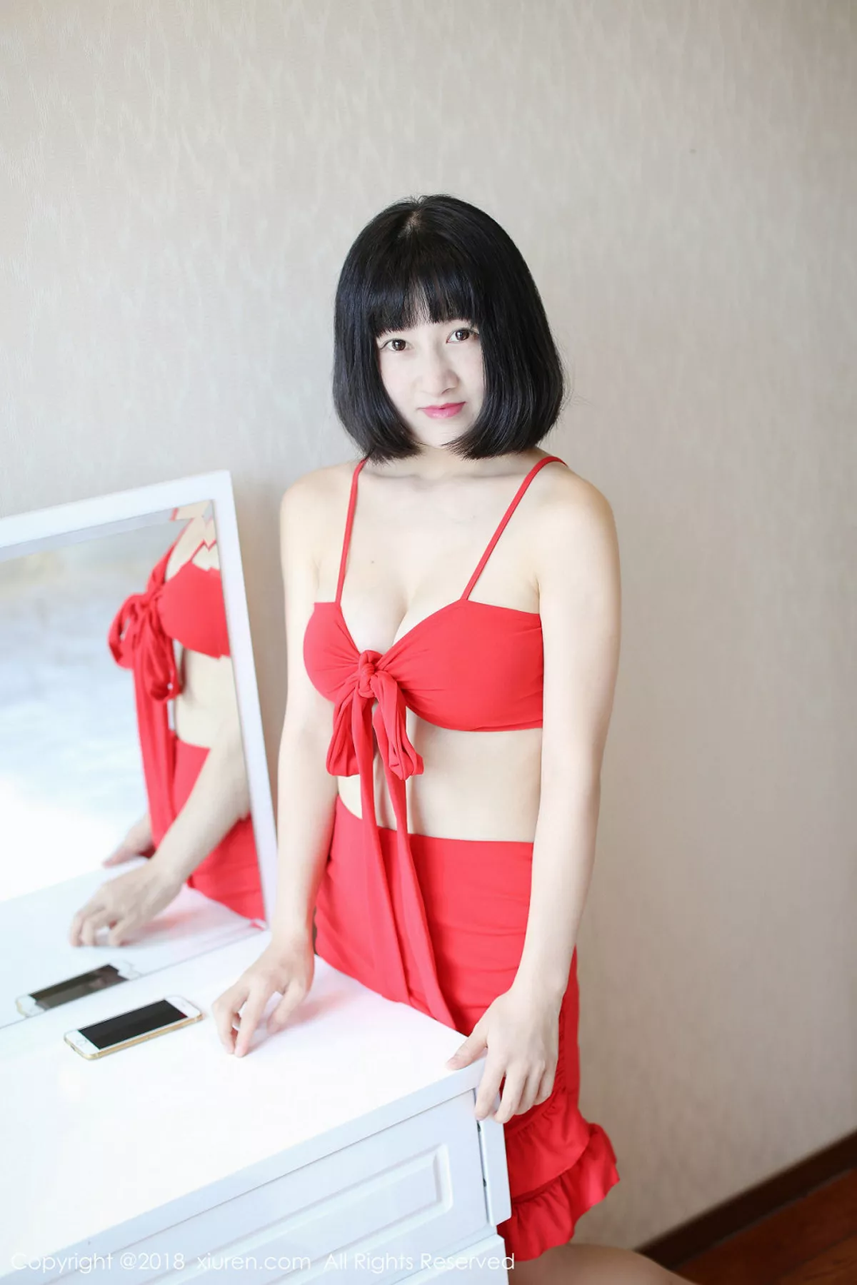 秀人集.com_[XiuRen秀人网]No.1001_嫩模小探戈居家私房白色内衣配牛仔短裙秀豪乳诱惑写真41P