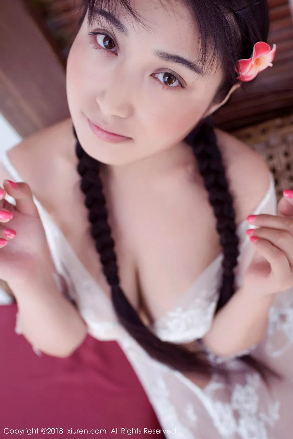 秀人集.com_[XiuRen秀人网]No.1095_嫩模龙女cool白色蕾丝裙+开胸比基尼秀傲人豪乳诱惑写真50P