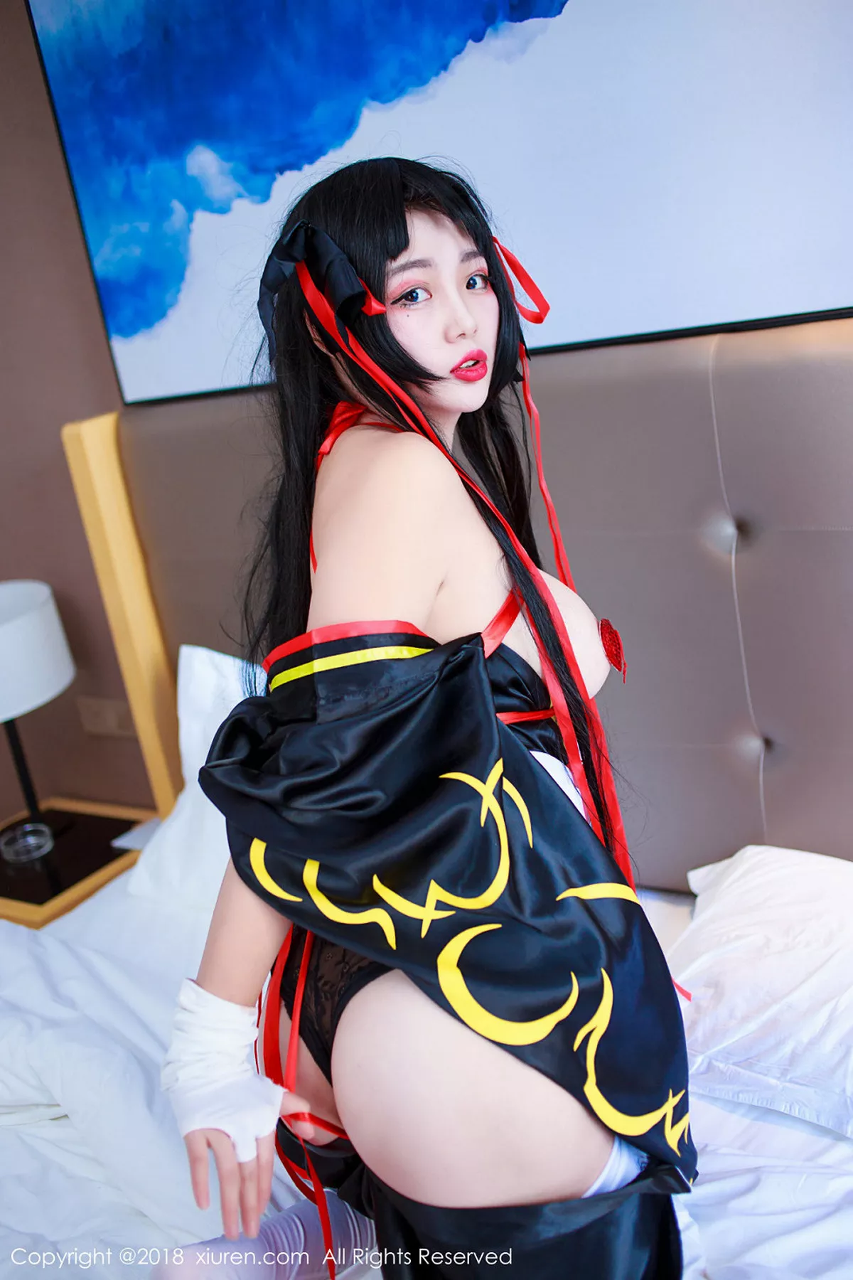 秀人集.com_[XiuRen秀人网]No.1118_嫩模米粒米粒私房COS露豪乳红色血滴子遮点极致诱惑写真50P