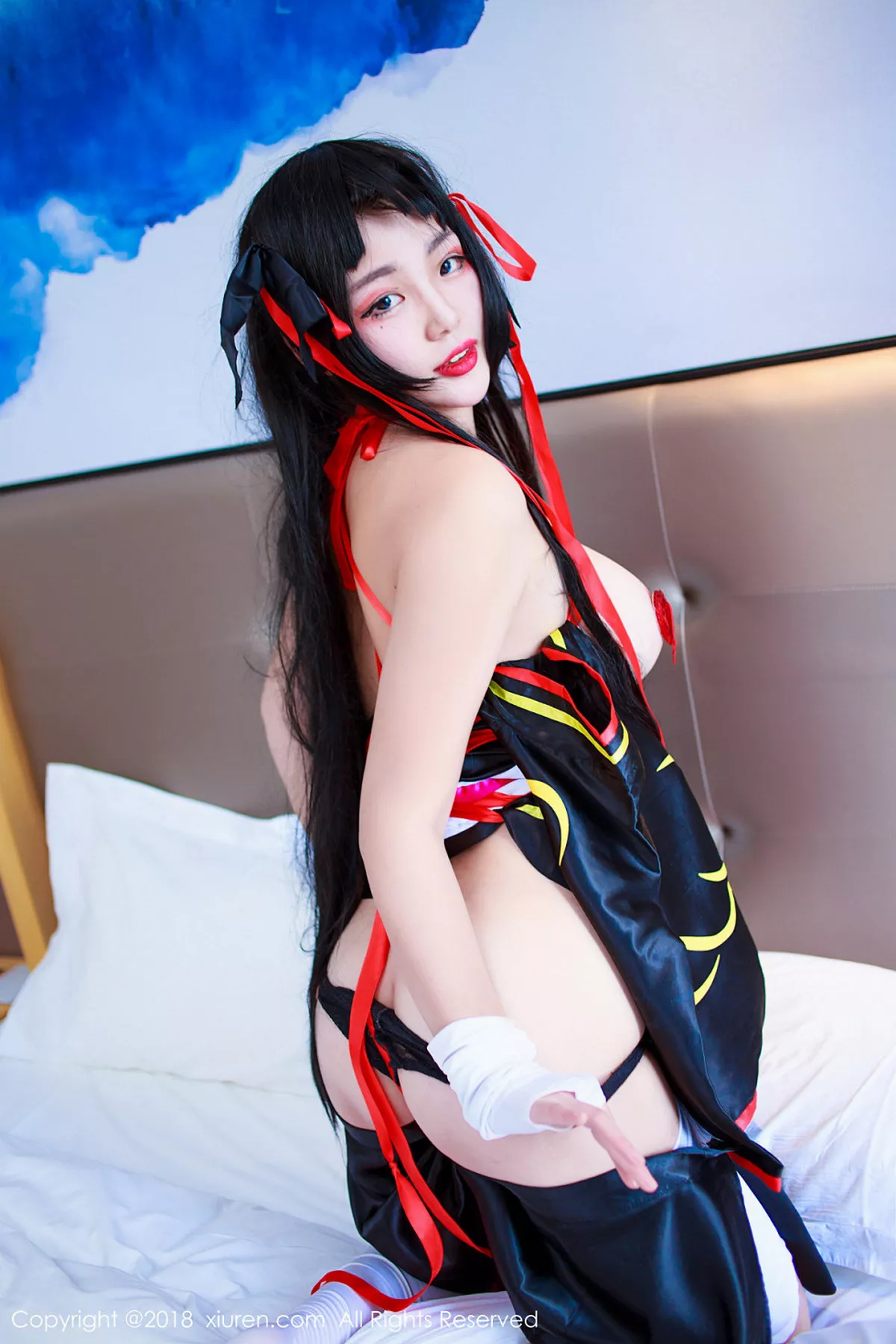 秀人集.com_[XiuRen秀人网]No.1118_嫩模米粒米粒私房COS露豪乳红色血滴子遮点极致诱惑写真50P