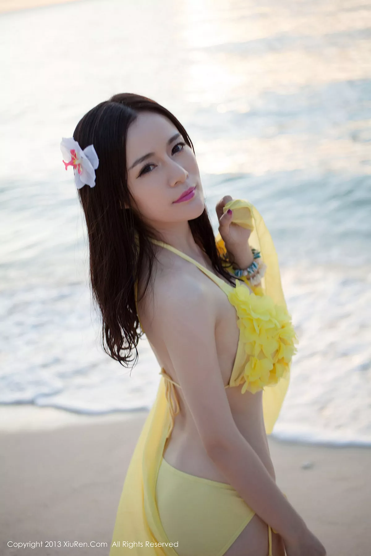秀人集.com_[XiuRen秀人网]No.069_嫩模nancy小姿白色情趣内衣泳池里湿身诱惑写真73P
