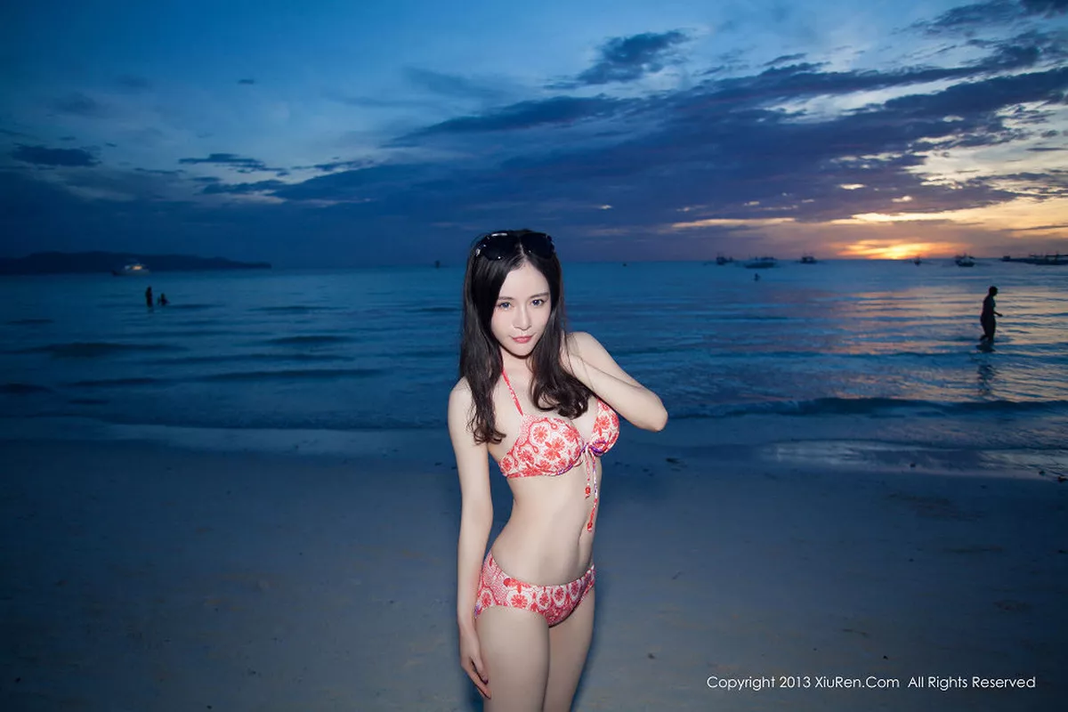 秀人集.com_[XiuRen秀人网]No.060_嫩模nancy小姿性感花色比基尼海边湿身诱惑写真75P