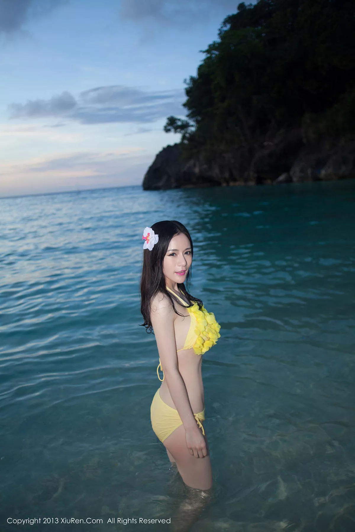 秀人集.com_[XiuRen秀人网]No.069_嫩模nancy小姿白色情趣内衣泳池里湿身诱惑写真73P