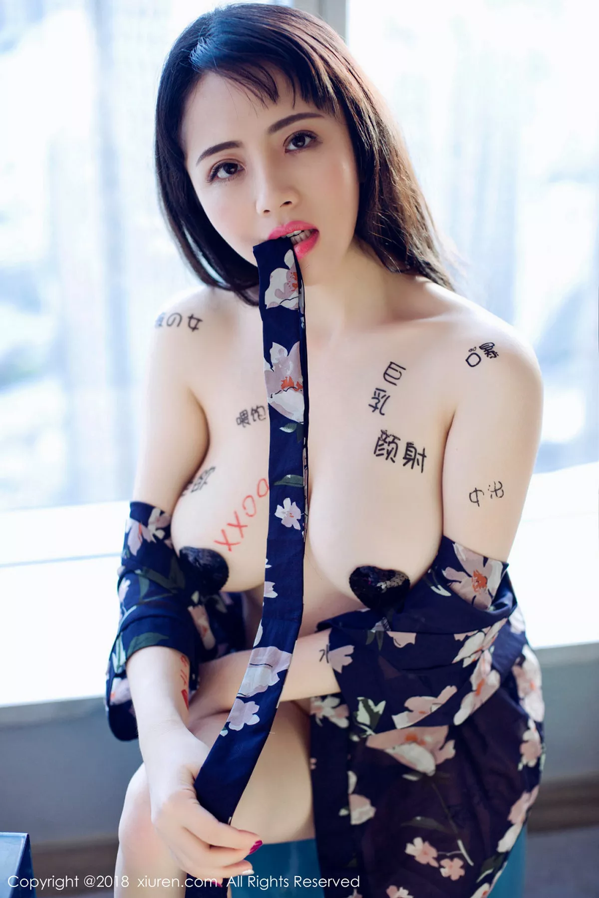 秀人集.com_[XiuRen秀人网]No.1151_大胸嫩模瑞瑞ruirui日系浴衣露豪乳挑逗文字撩人诱惑写真47P