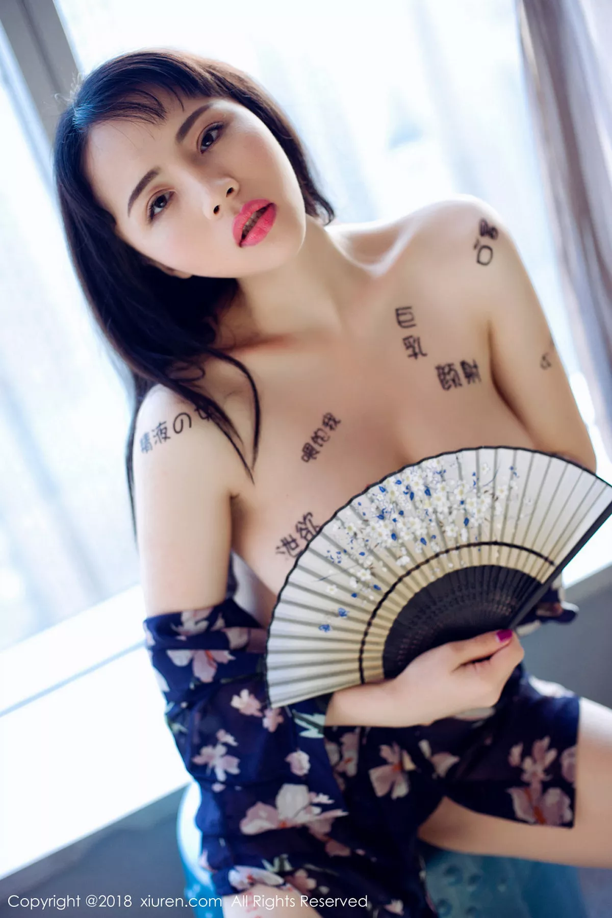 秀人集.com_[XiuRen秀人网]No.1151_大胸嫩模瑞瑞ruirui日系浴衣露豪乳挑逗文字撩人诱惑写真47P