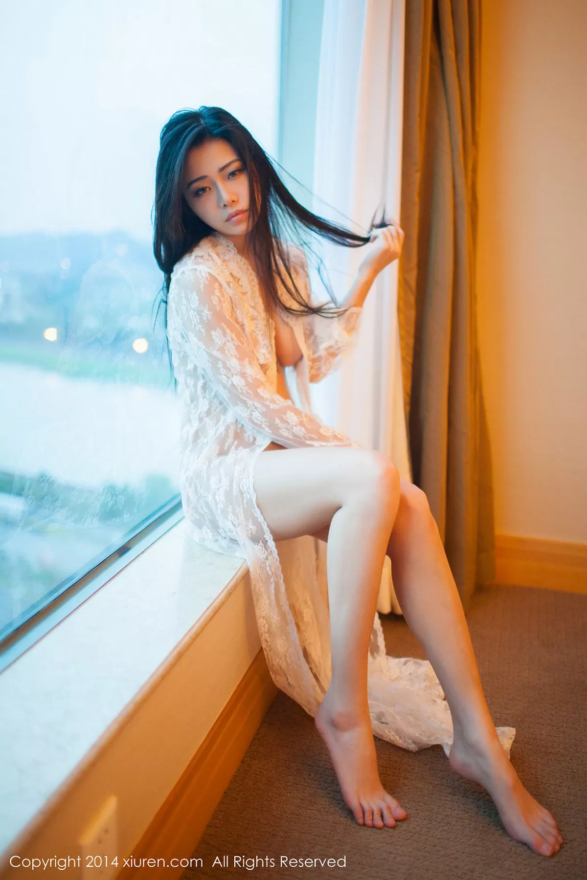 秀人集.com_[XiuRen秀人网]No.161_秀人嫩模luvian本能透明白纱性感内衣系列诱惑写真50P