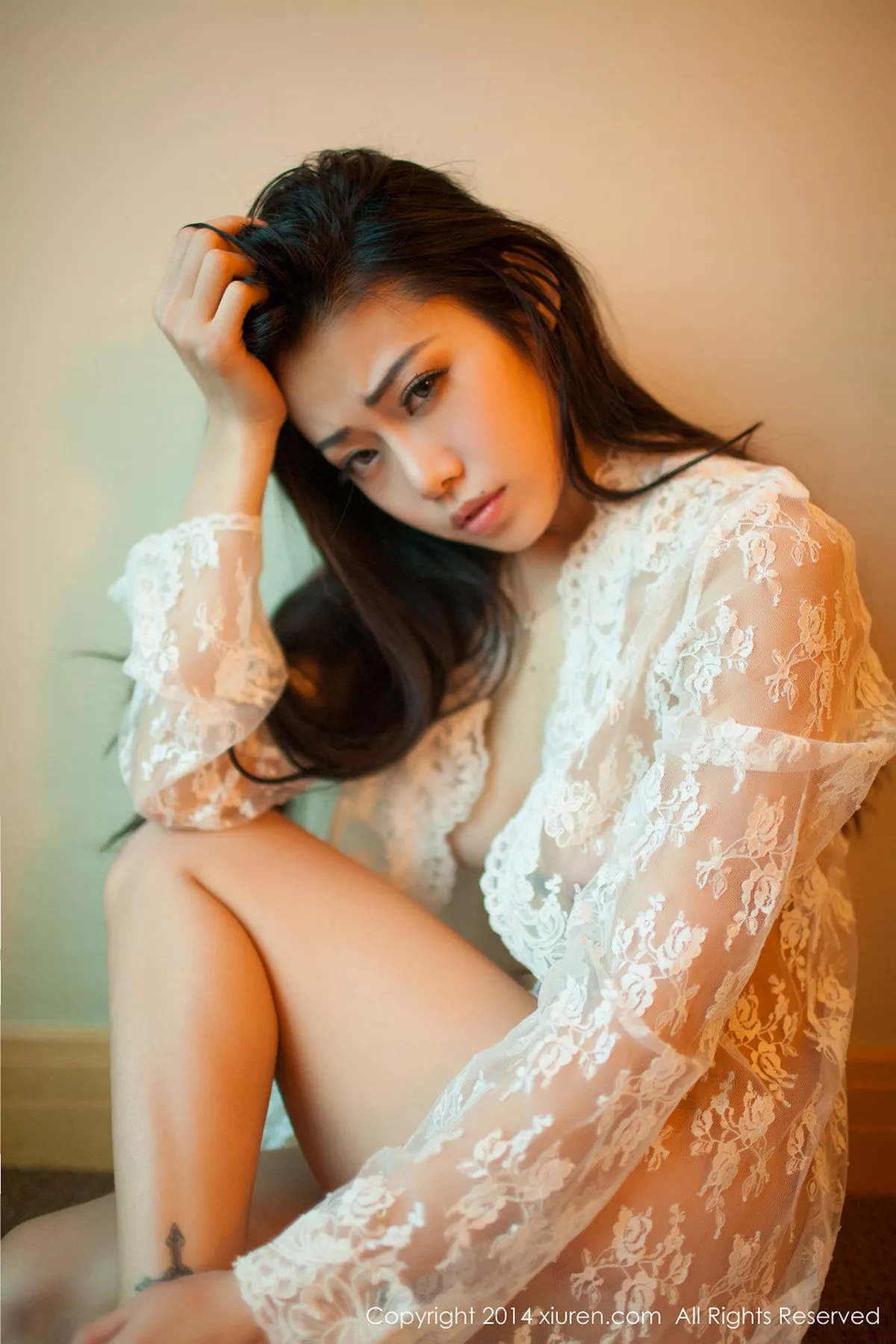 秀人集.com_[XiuRen秀人网]No.161_秀人嫩模luvian本能透明白纱性感内衣系列诱惑写真50P