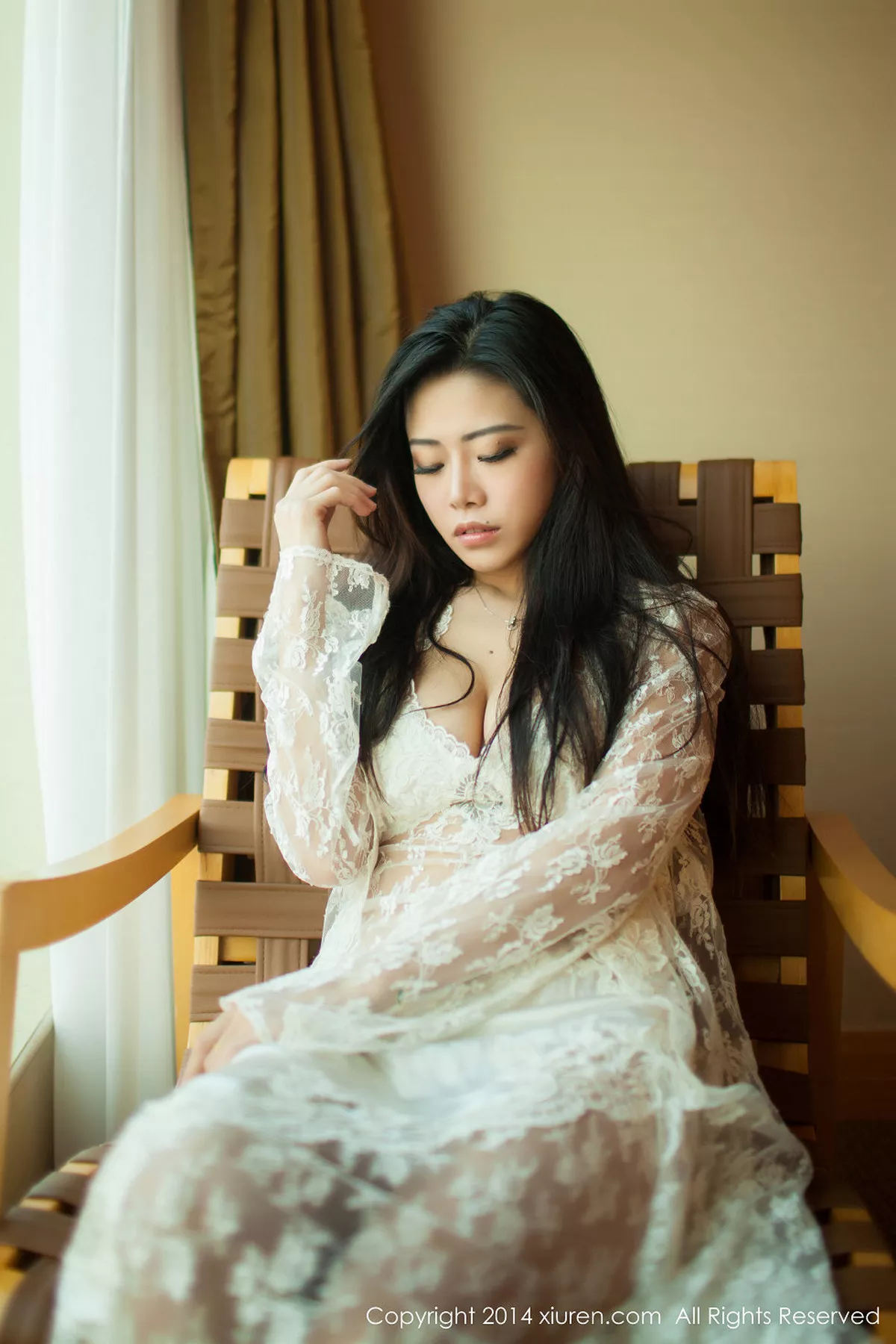 秀人集.com_[XiuRen秀人网]No.161_秀人嫩模luvian本能透明白纱性感内衣系列诱惑写真50P