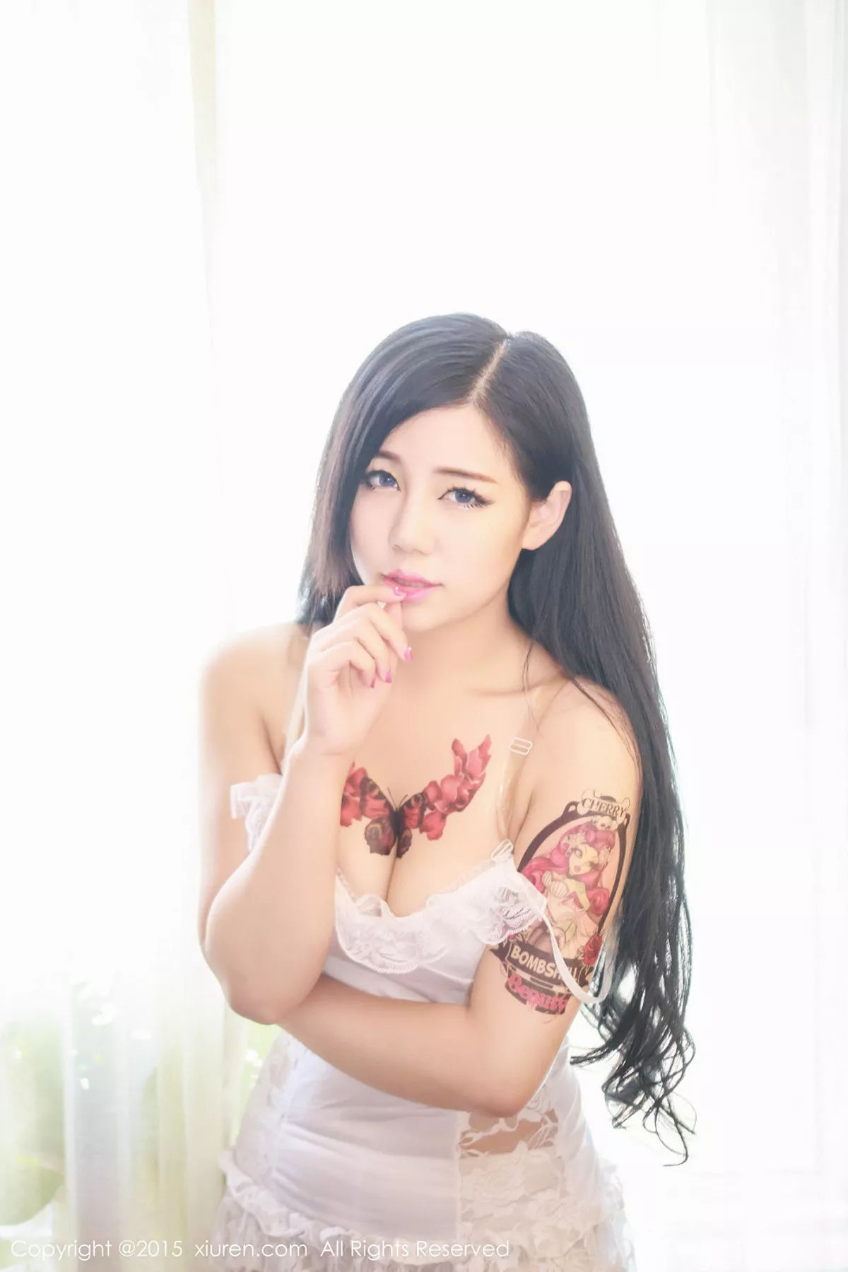秀人集.com_[XiuRen秀人网]No.356_嫩模美女旭旭居家性感内衣秀丰满身材双乳纹身诱惑写真70P