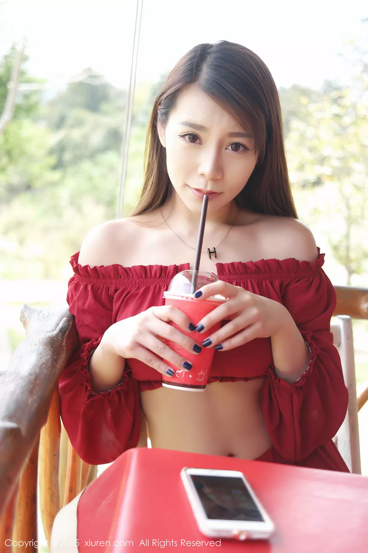 秀人集.com_[XiuRen秀人网]No.303_嫩模vetiver嘉宝贝儿泰国旅拍火红长裙性感迷人写真49P