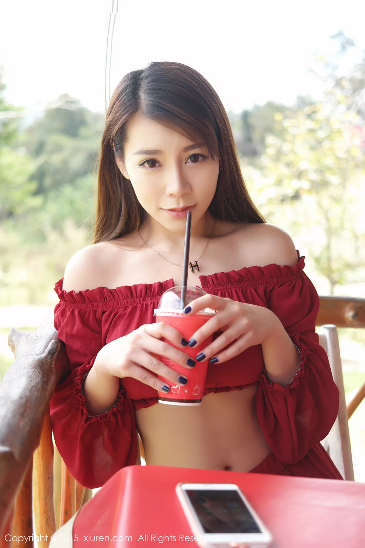 秀人集.com_[XiuRen秀人网]No.303_嫩模vetiver嘉宝贝儿泰国旅拍火红长裙性感迷人写真49P