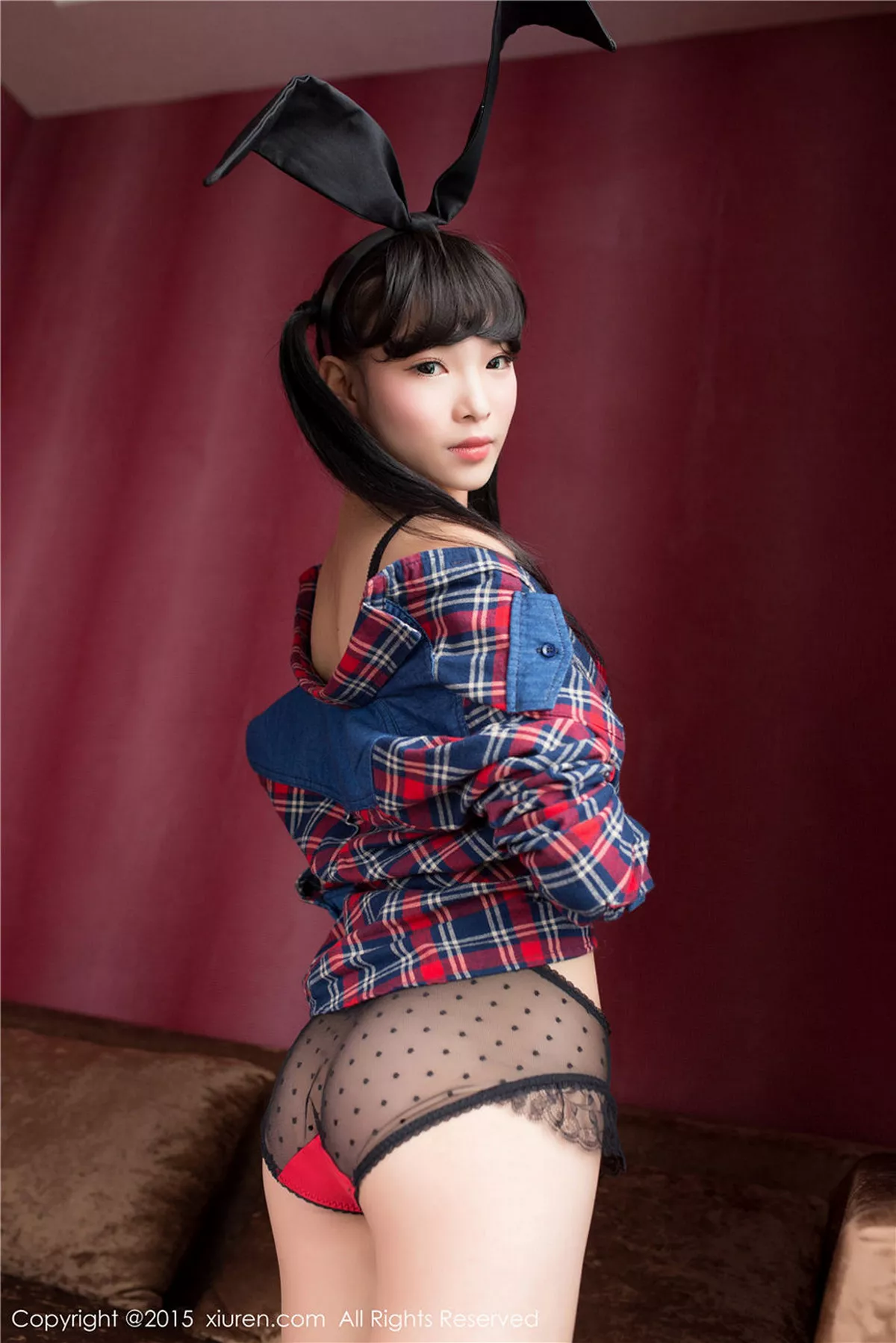 秀人集.com_[XiuRen秀人网]No.309_内地嫩模CyberJelly霜爷黑色兔女郎性感内衣写真47P