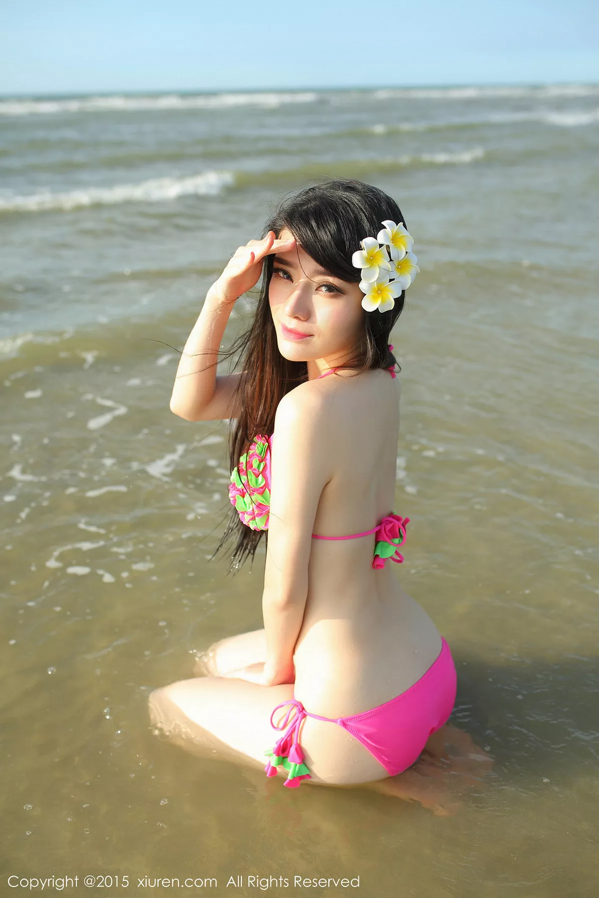 秀人集.com_[XiuRen秀人网]No.353_嫩模容容容Alice海边沙滩红色比基尼性感写真53P
