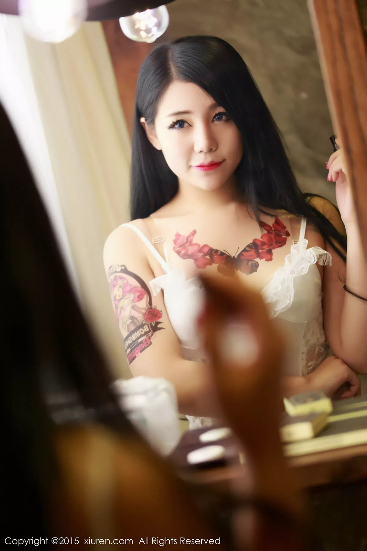 秀人集.com_[XiuRen秀人网]No.356_嫩模美女旭旭居家性感内衣秀丰满身材双乳纹身诱惑写真70P