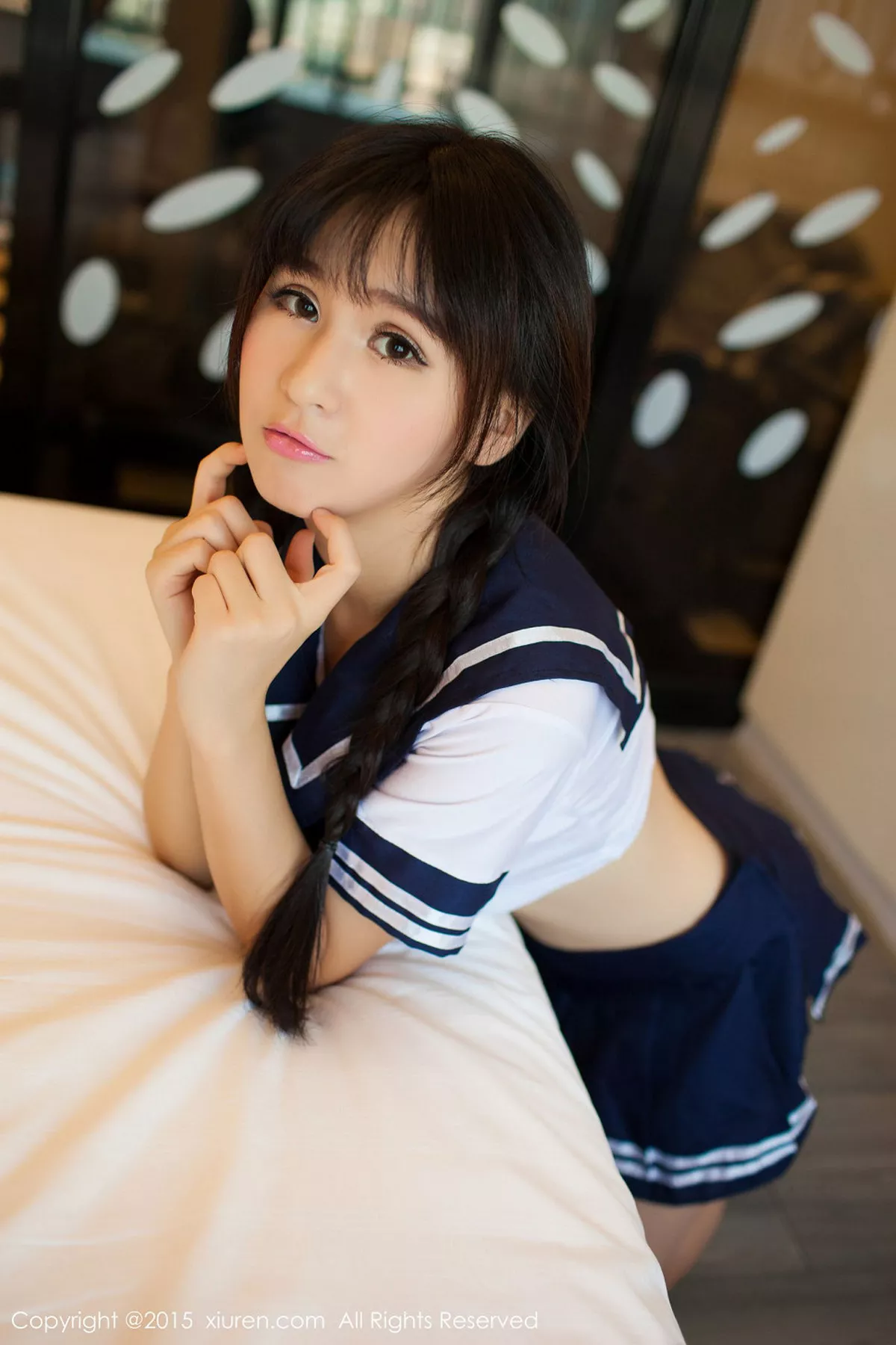 秀人集.com_[XiuRen秀人网]No.405_嫩模唐雨辰TYC居家长辫子水手学生制服清纯迷人写真66P