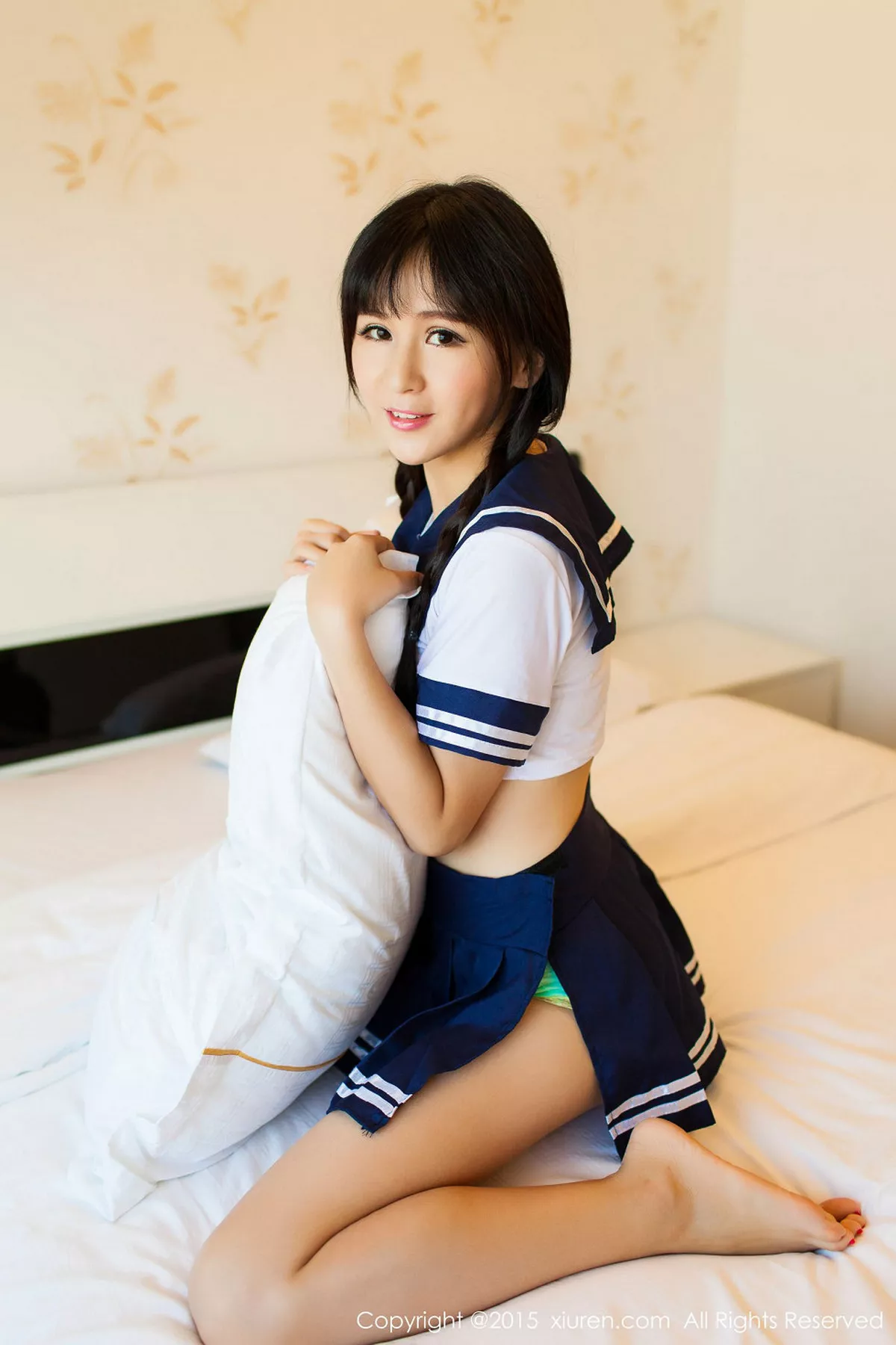 秀人集.com_[XiuRen秀人网]No.405_嫩模唐雨辰TYC居家长辫子水手学生制服清纯迷人写真66P