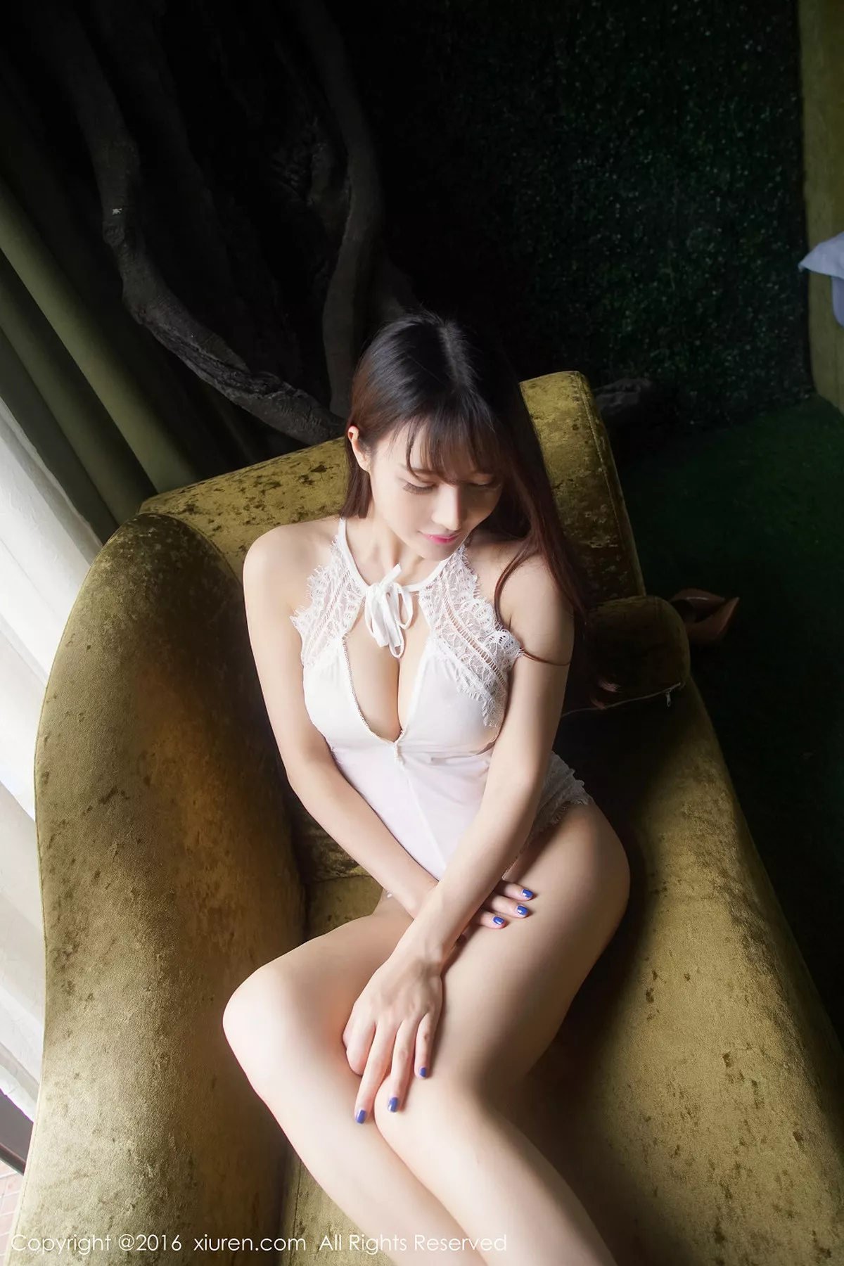 秀人集.com_[XiuRen秀人网]No.599_乌克兰混血嫩模雪瑞Lisa白色蕾丝连体内衣秀美胸迷人诱惑写真59P