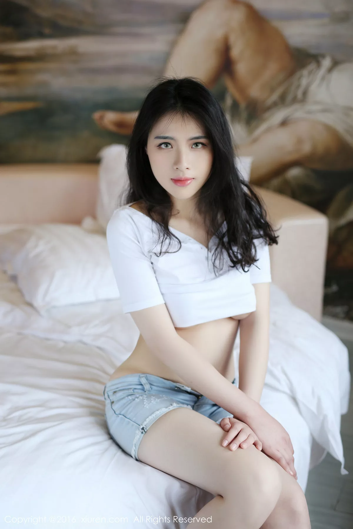 秀人集.com_[XiuRen秀人网]No.516_嫩模舒林培白色蕾丝袜性感丁字裤大尺度诱惑写真50P