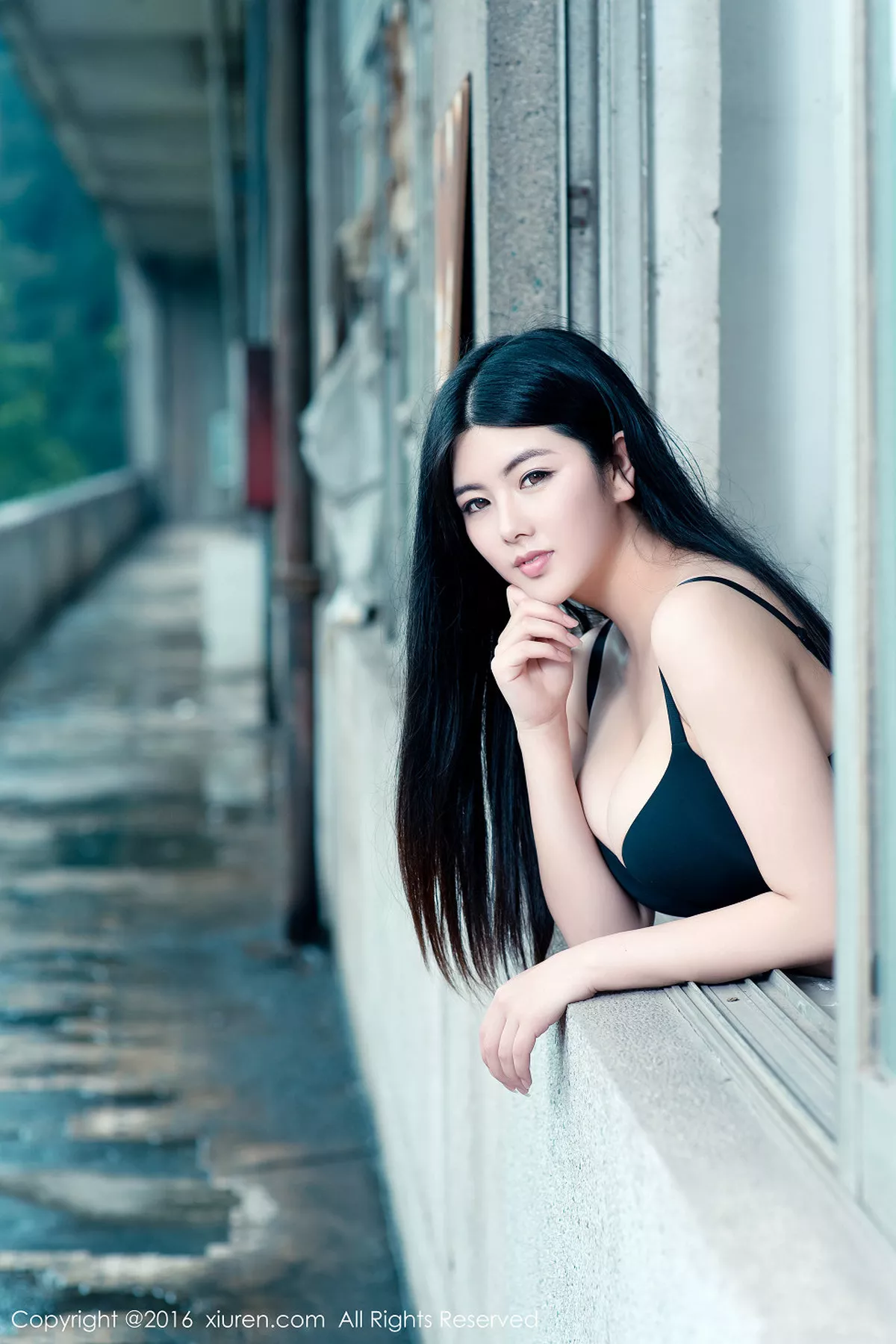 秀人集.com_[XiuRen秀人网]No.518_巨乳嫩模娜露Selena性感黑色内衣日系清新迷人写真52P
