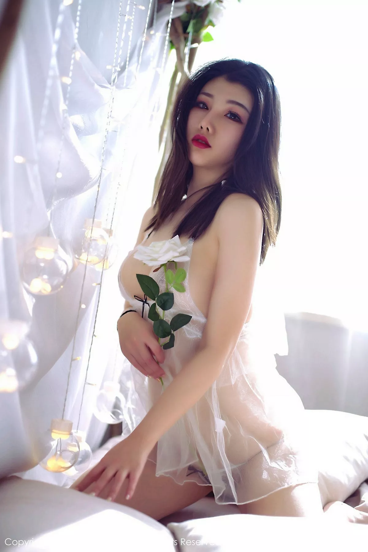 秀人集.com_[XiuRen秀人网]No.1772_嫩模糯糯Nn私房白色薄纱情趣内衣半脱露傲人豪乳火辣诱惑写真46P