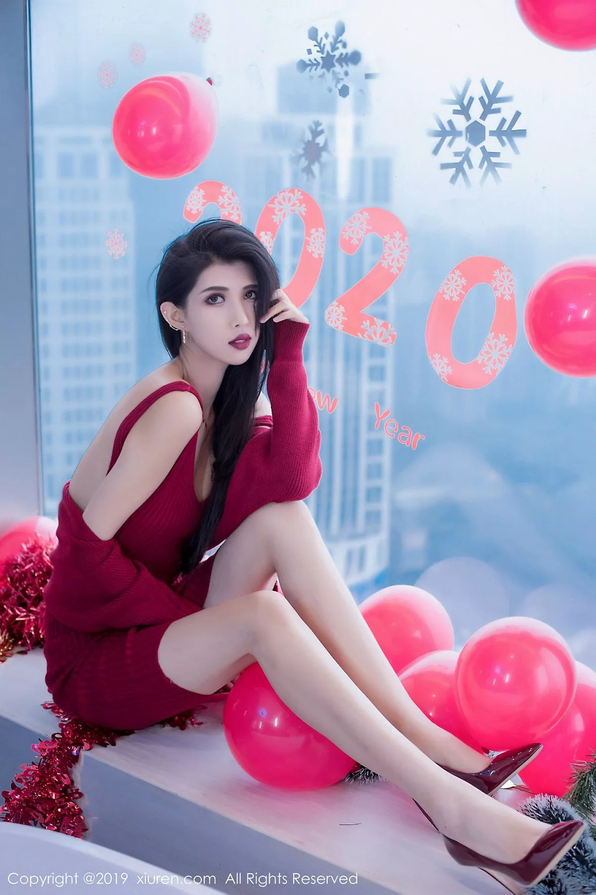 秀人集.com_[XiuRen秀人网]No.1871_高挑美女葛征Model私房圣诞新年主题红色深V圣诞女郎诱惑写真81P