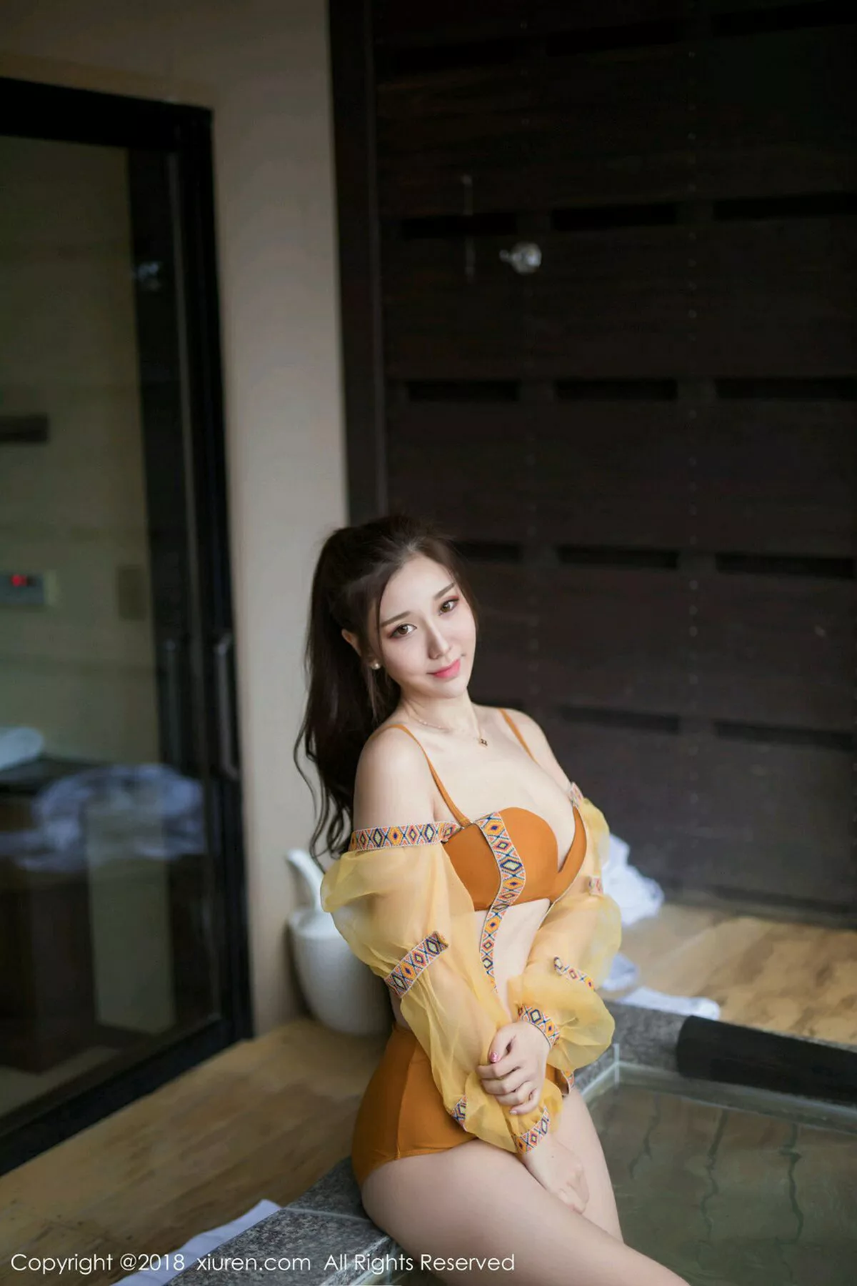 秀人集.com_[XiuRen秀人网]No.1236_女神淼淼萌萌哒北海道旅拍白色连体内衣温泉湿身诱惑写真59P
