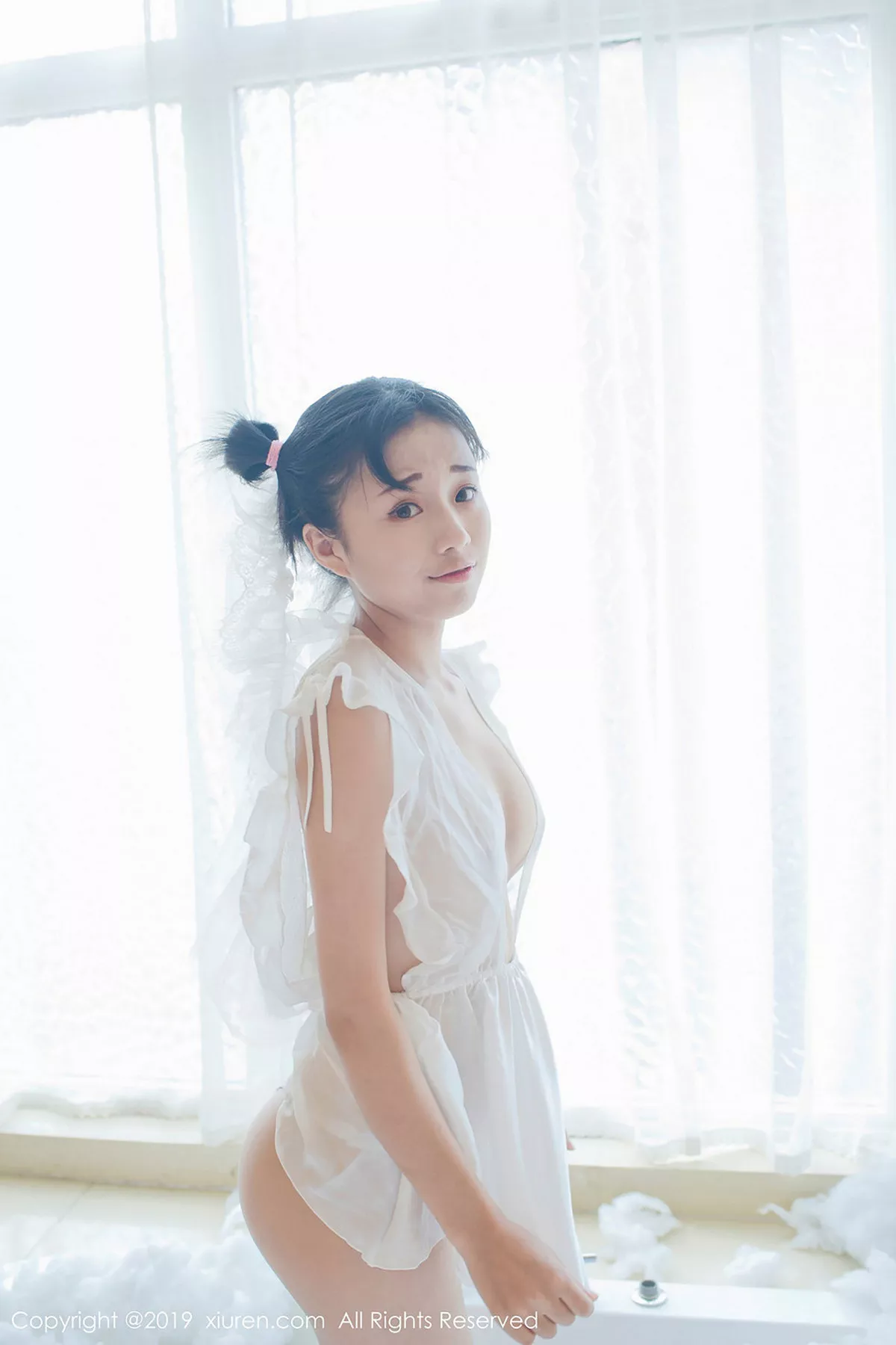 秀人集.com_[XiuRen秀人网]No.1313_豪乳嫩模仓井优香私房白色蕾丝薄纱露傲人豪乳撩人诱惑写真45P