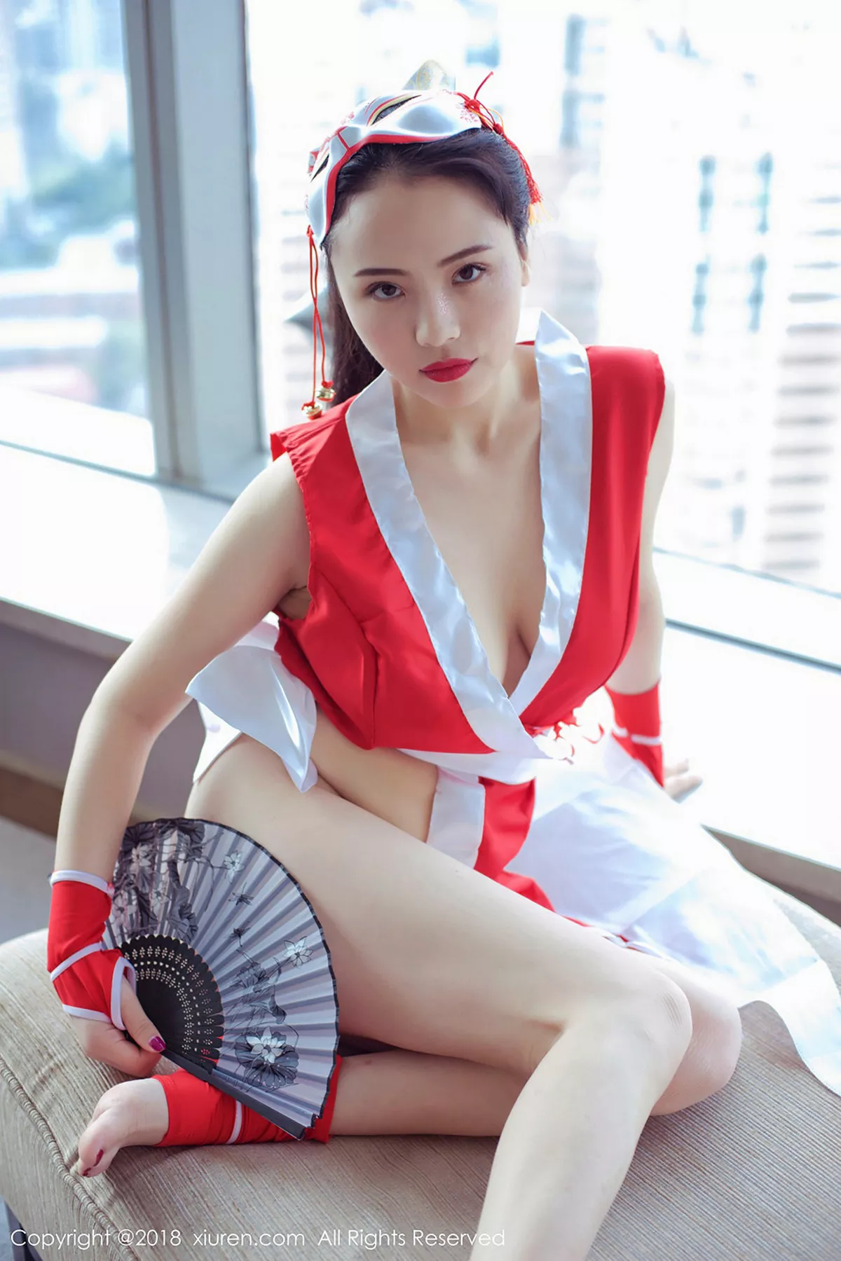 秀人集.com_[XiuRen秀人网]No.1294_豪乳嫩模瑞瑞ruirui私房红色不知火舞系列秀美乳诱惑写真47P