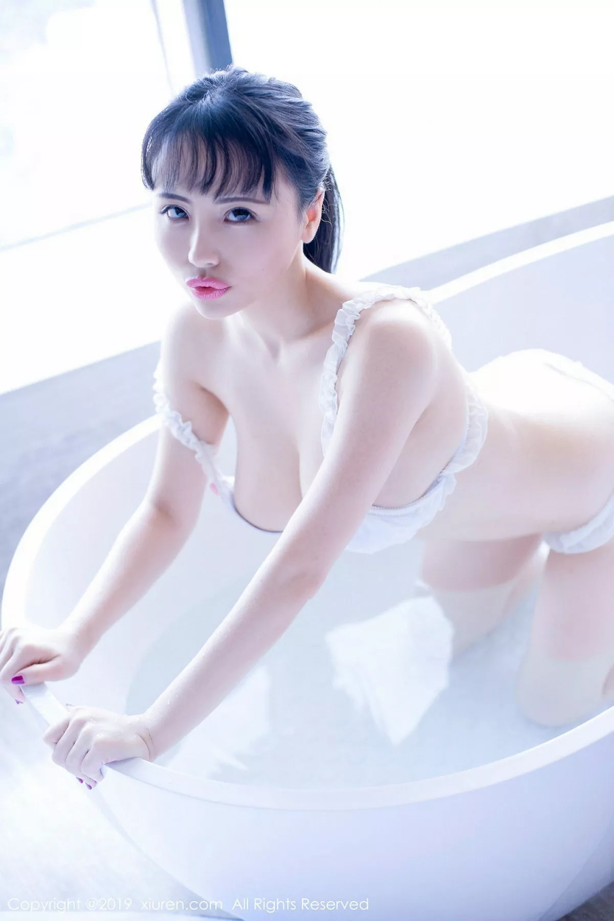 秀人集.com_[XiuRen秀人网]No.1431_E胸嫩模蕊蕊ruirui白色蕾丝内衣+情趣连体内衣爆乳诱惑写真45P
