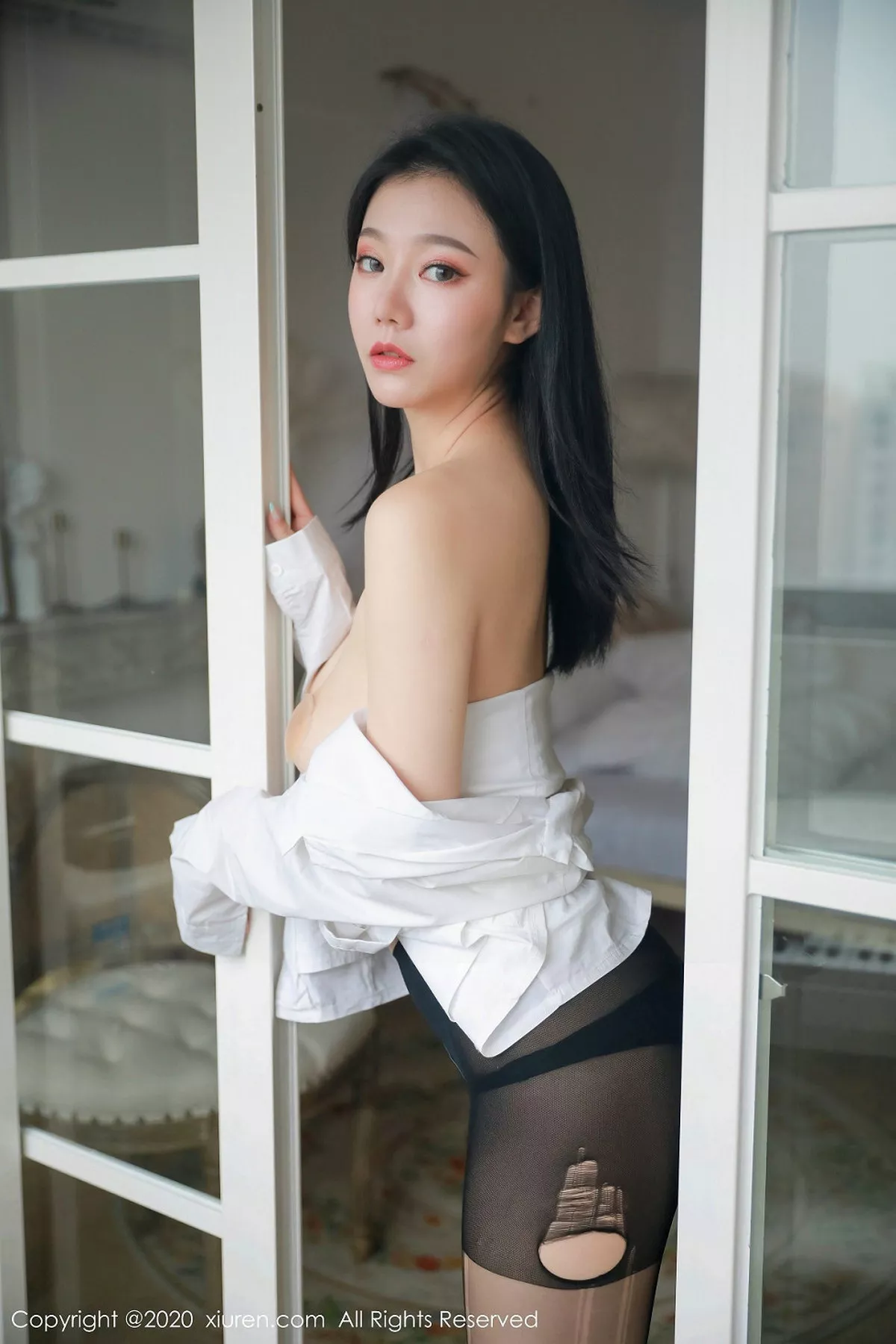 秀人集.com_[XiuRen秀人网]No.1957_嫩模Anran私房真空白衬衣半脱露豪乳遮点极致诱惑写真62P